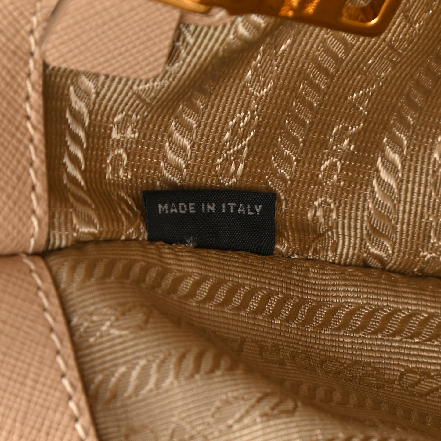 Saffiano Lux Double Handle Shopping Tote Sabbia