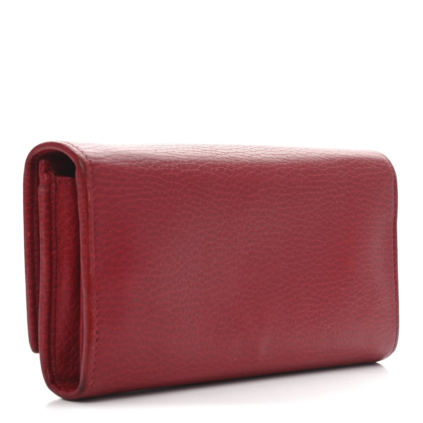 Dollar Calfskin Petite GG Marmont Wallet Hibiscus Red