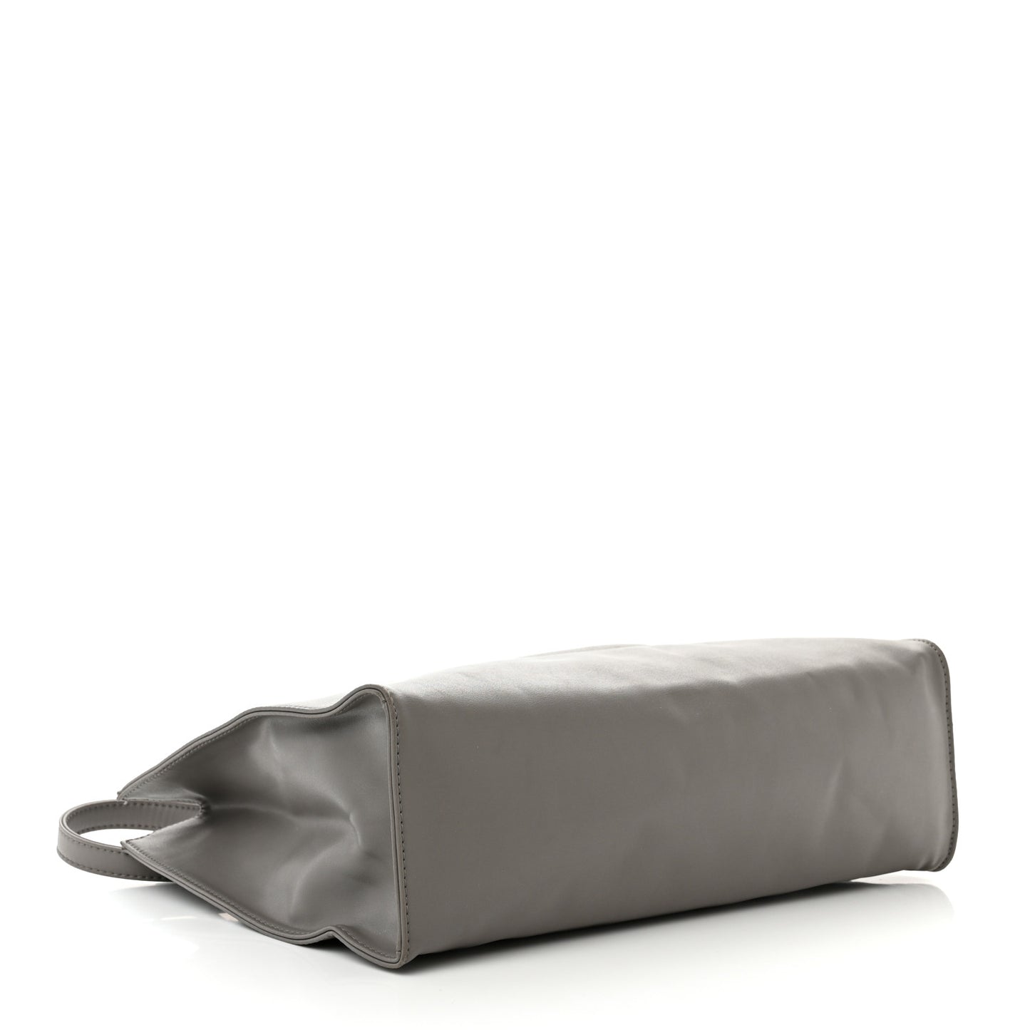 Vegan Leather Medium Shopping Bag Grey