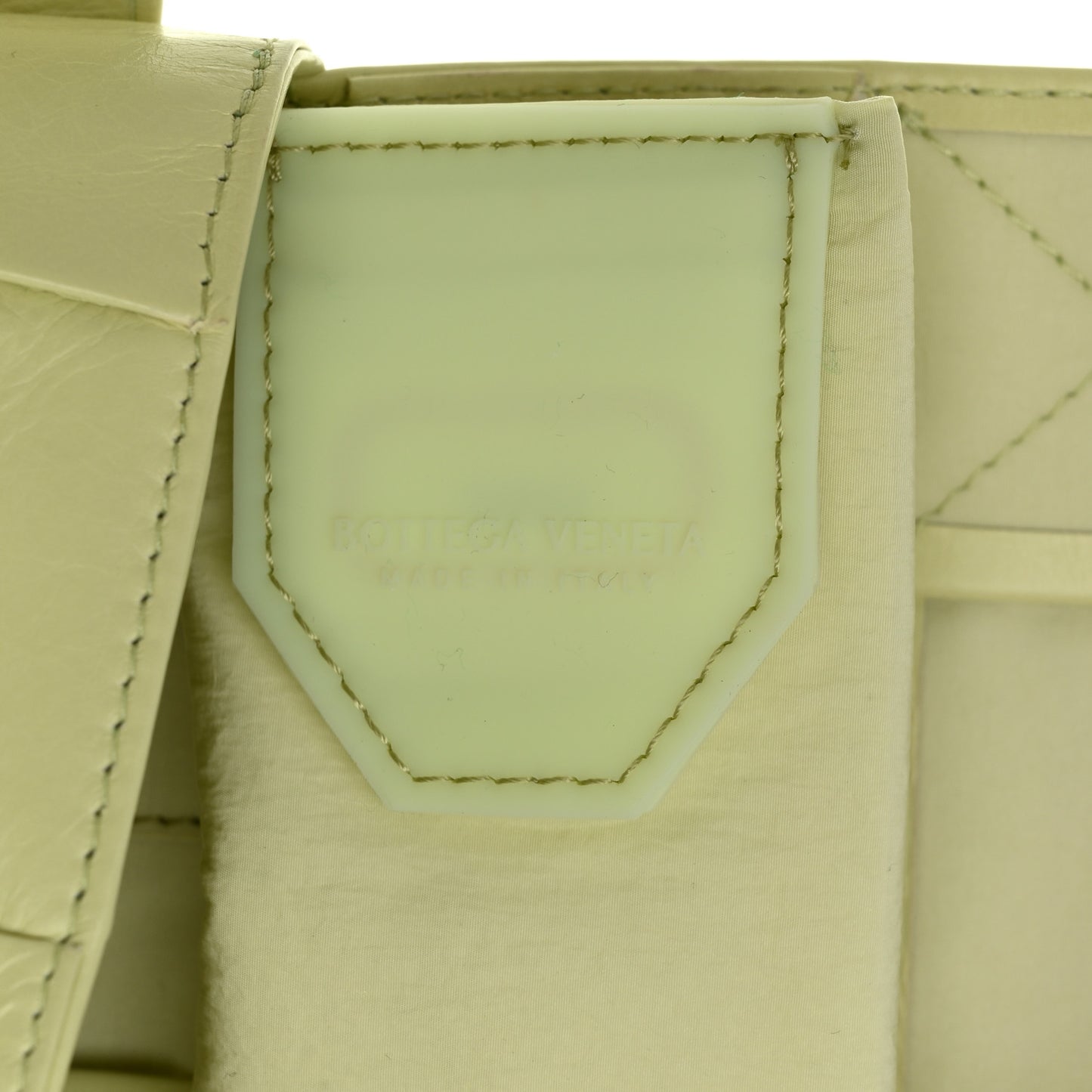 Paper Calfskin Intrecciato Cassette Belt Bag Lemon Washed