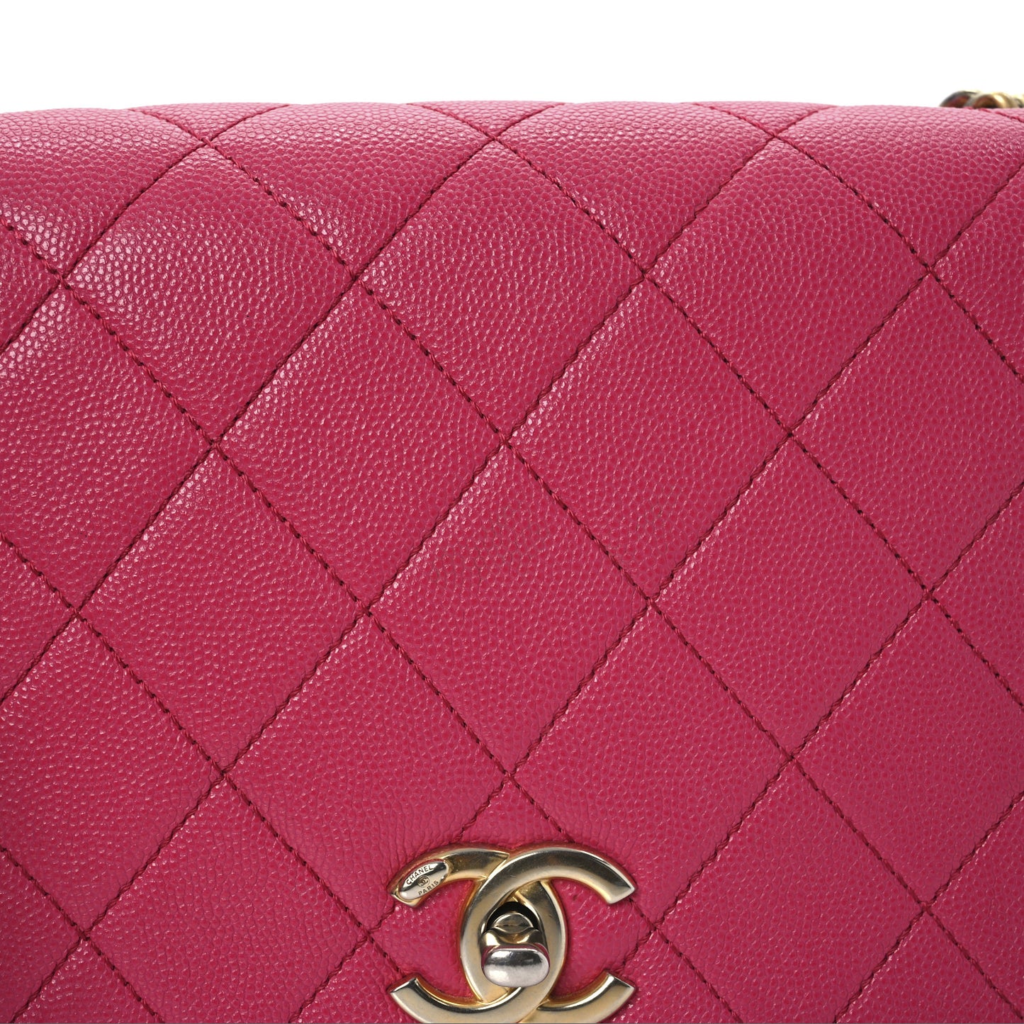 Caviar Quilted Small Fashion Therapy Flap Bag Dark Pink