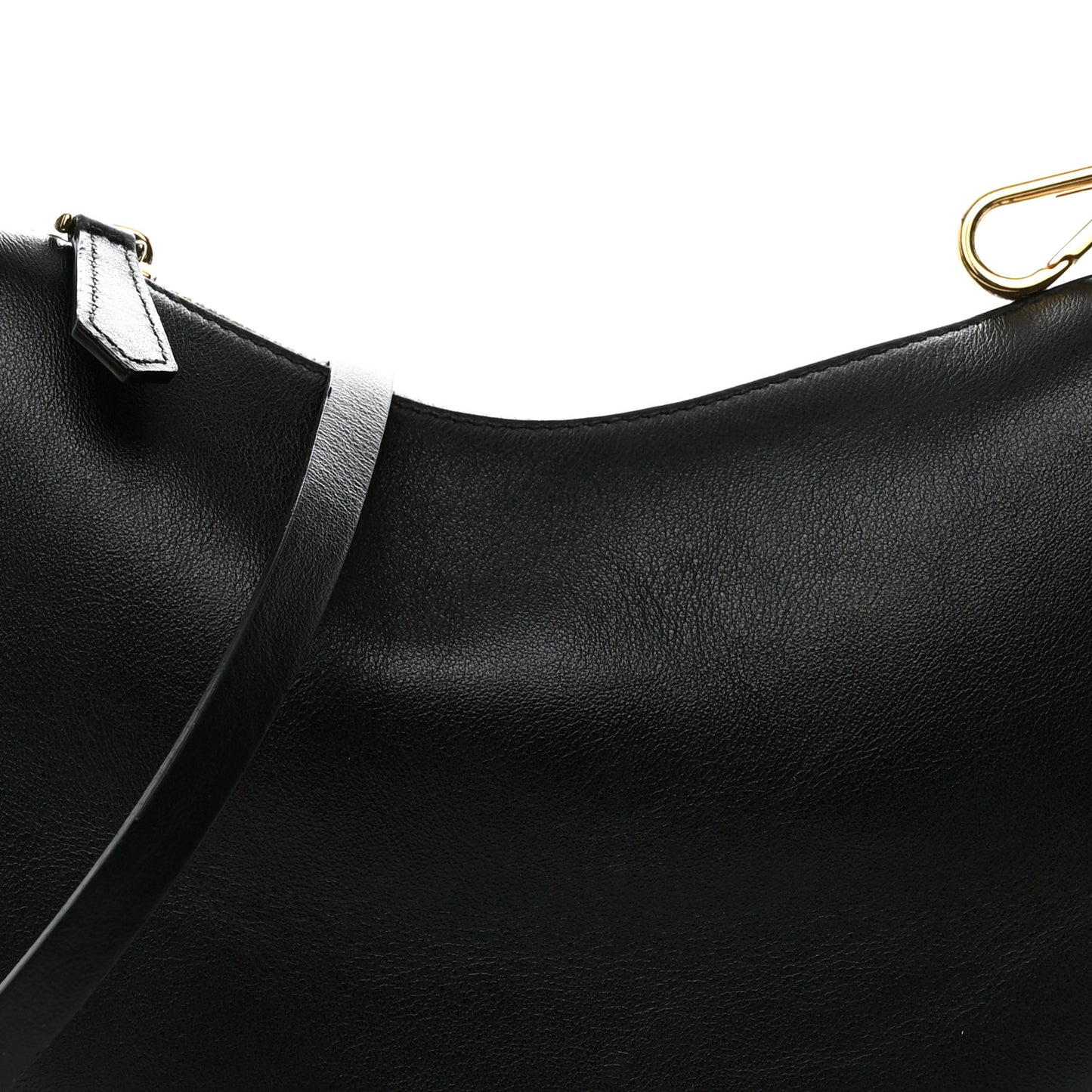 Vitello Grace Matte Mini Fendigraphy Hobo Bag Black