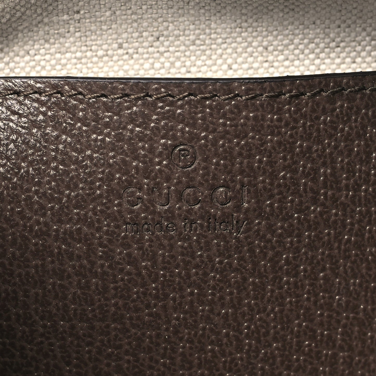 GG Supreme Monogram Textured Dollar Calfskin Web Mini Ophidia Top Handle Bag Beige Ebony New Acero