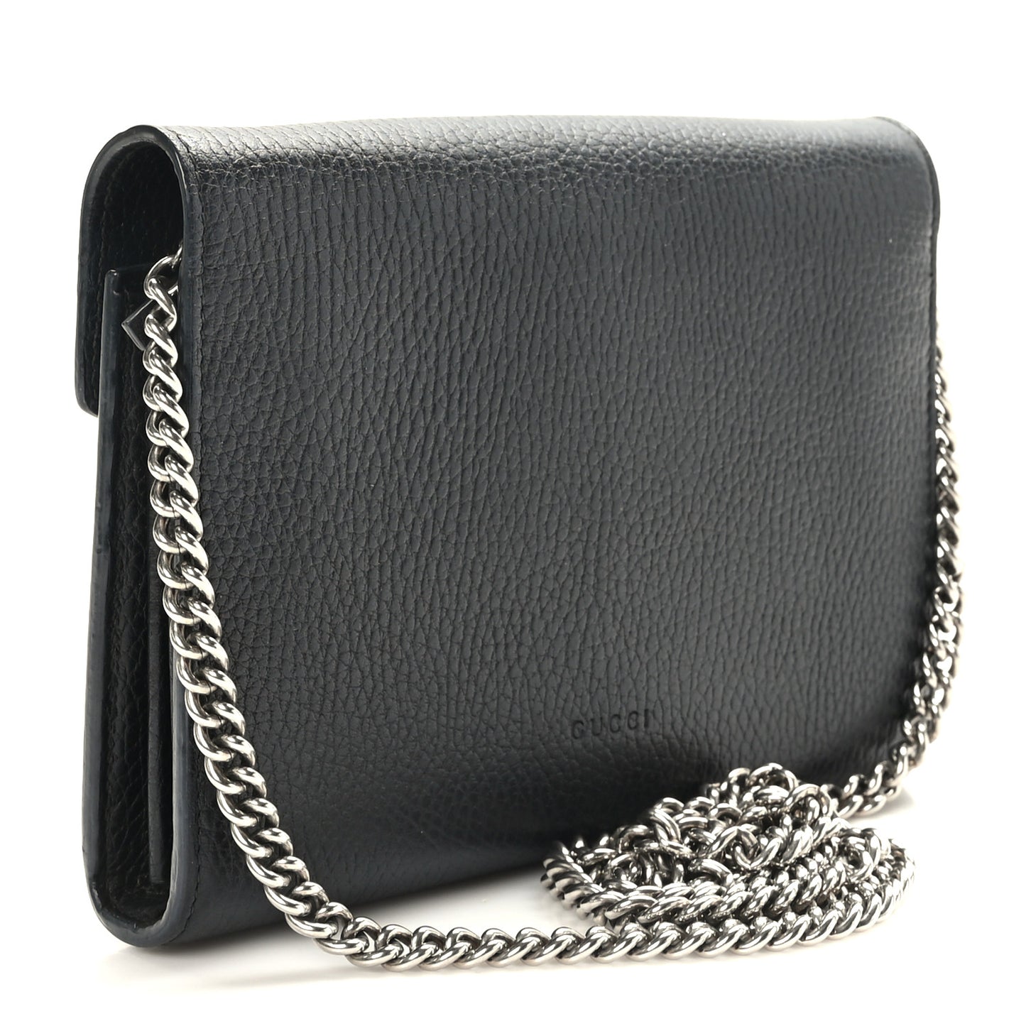 Calfskin Mini Dionysus Chain Wallet Black