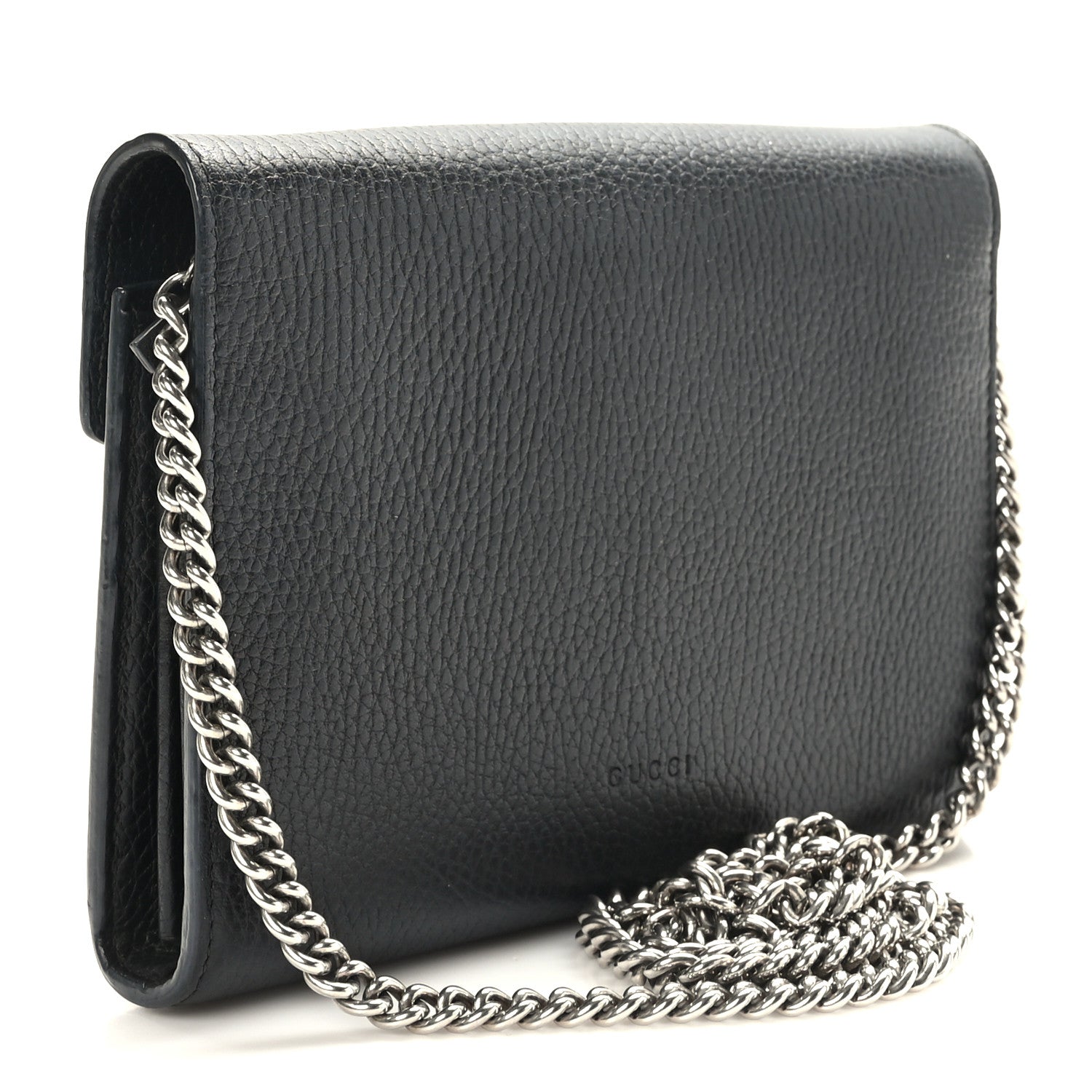 Gucci Calfskin Mini Dionysus Chain Wallet Black 3 of 10