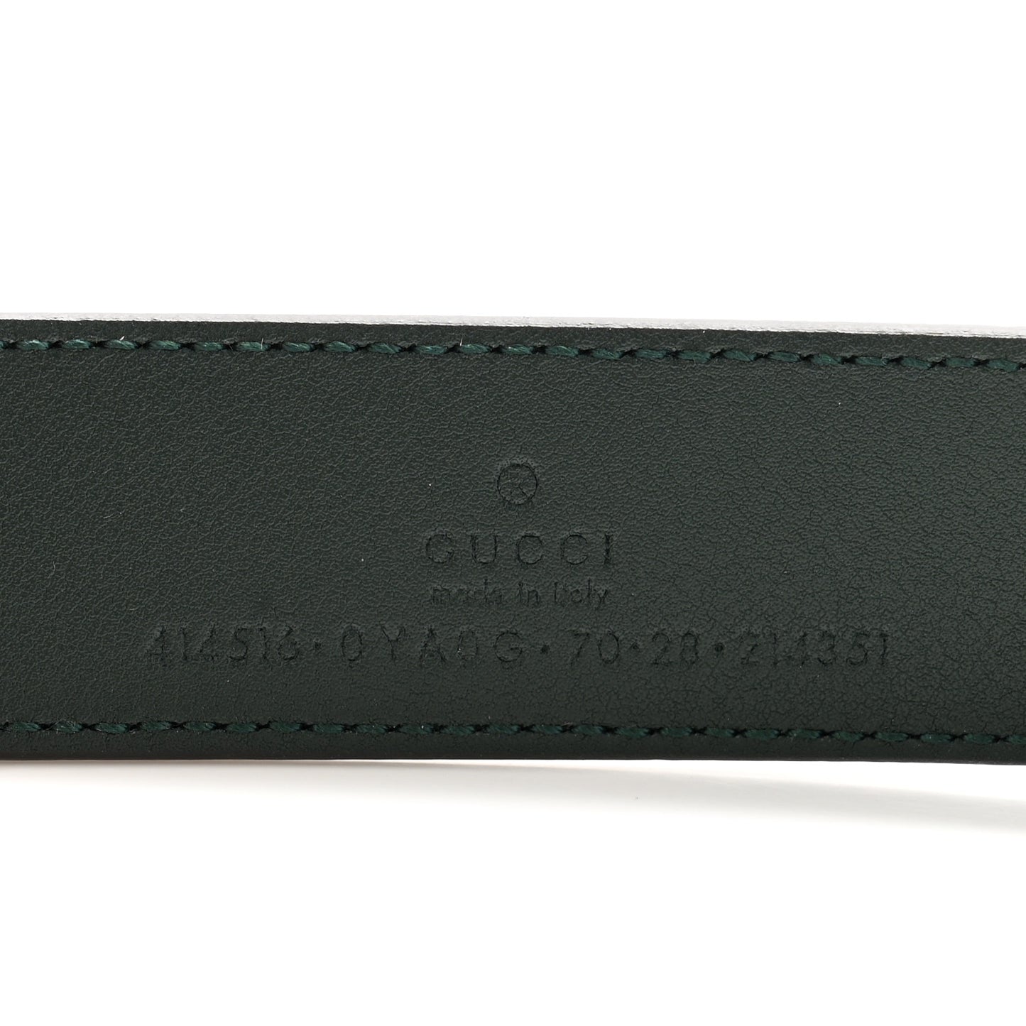 Plutone Calfskin Double G 30mm Belt 70 28 Verde