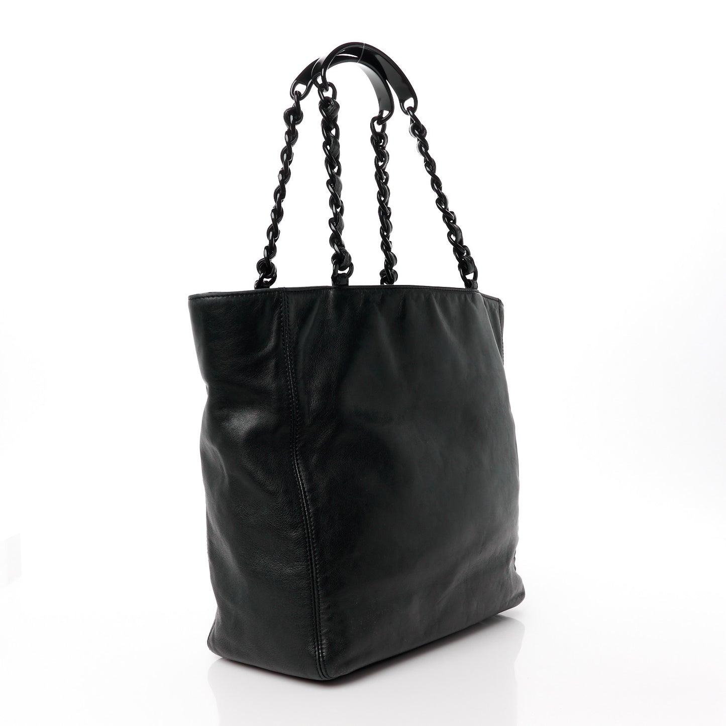 Lambskin Chain Small CC Tote Black
