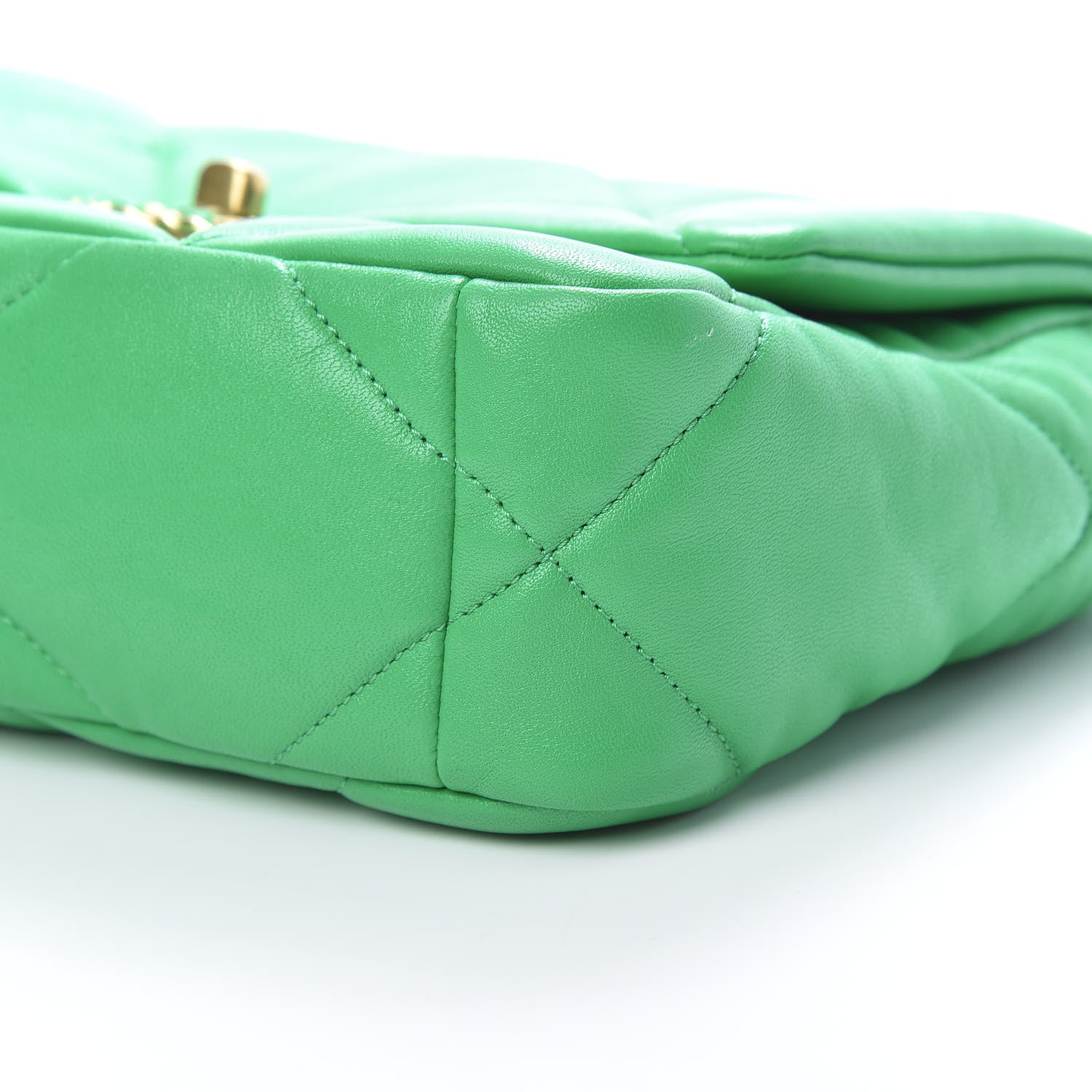 Chanel Lambskin Quilted Medium 19 Flap Green 9 of 11