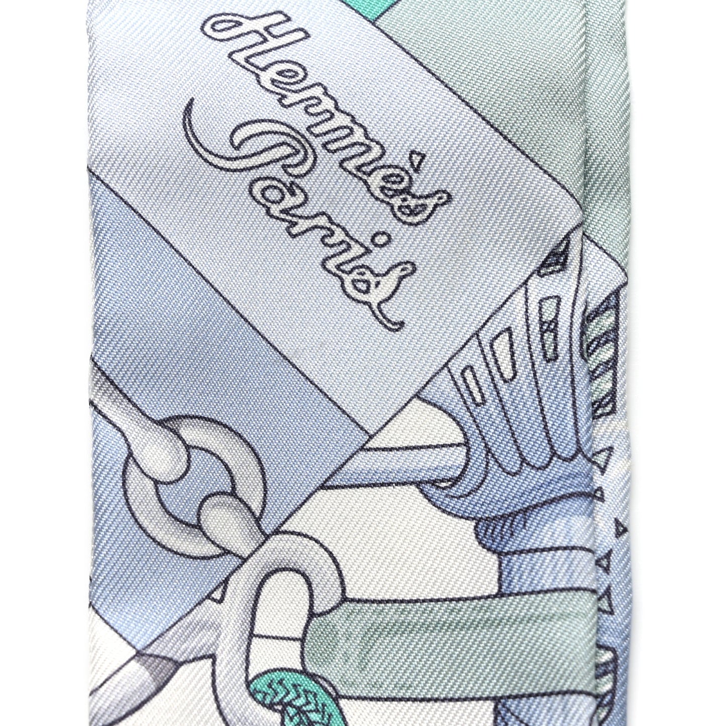 Silk Cliquetis Twilly Ciel White Menthol