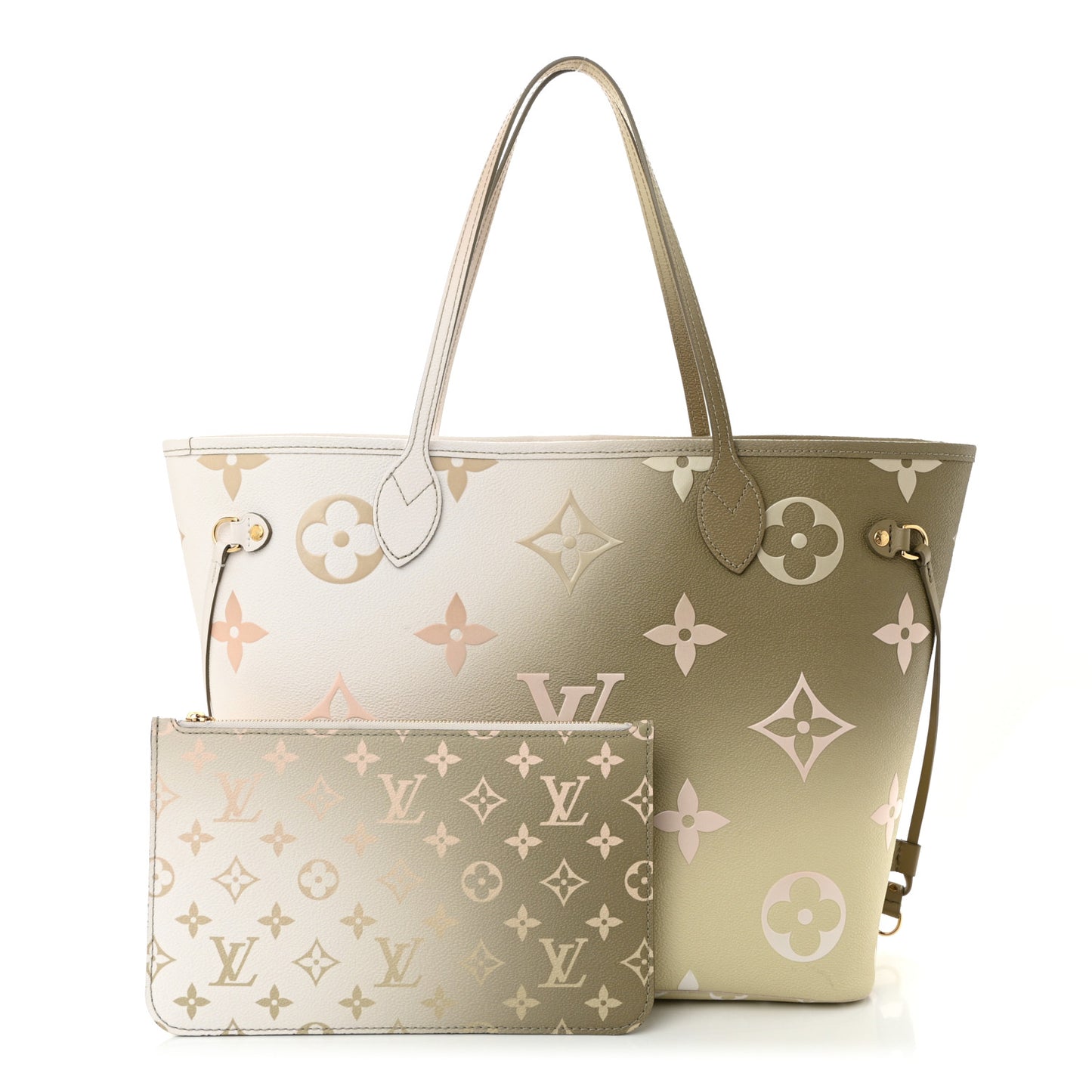 Monogram Giant Spring In The City Neverfull MM Sunset Kaki