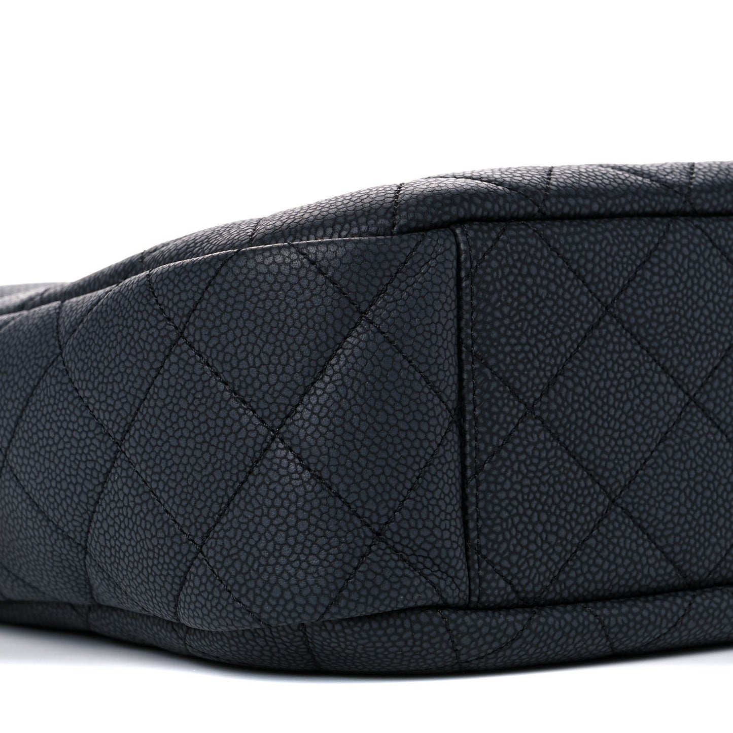 Caviar Quilted Large Coco Tassel Camera Case Black
