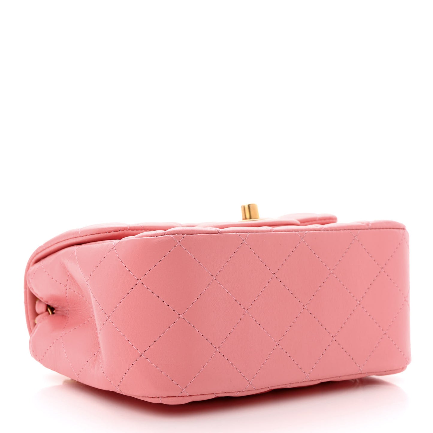 Lambskin Quilted Mini Square Flap Pink