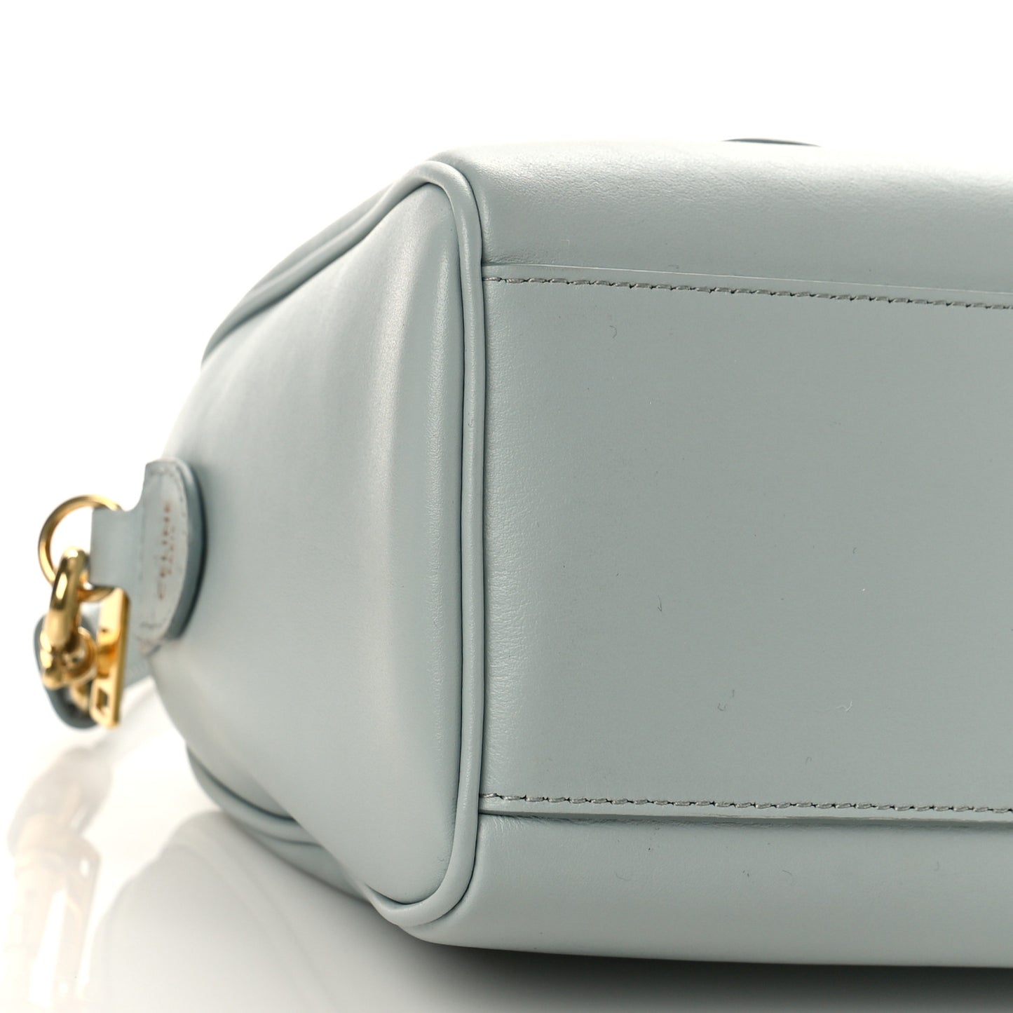 Smooth Calfskin Triomphe Small Boston Bag Soft Blue