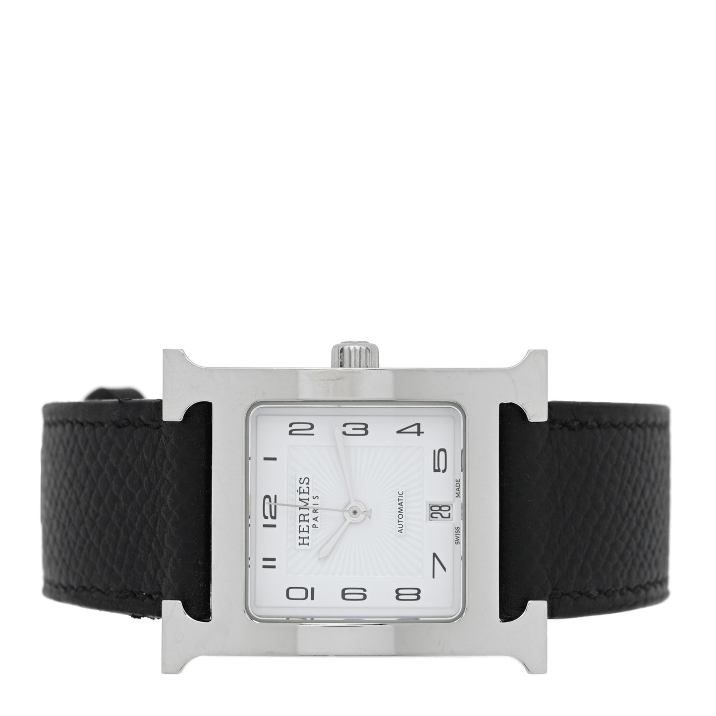 Stainless Steel Epsom 26mm Heure H Hour Automatic Watch Noir