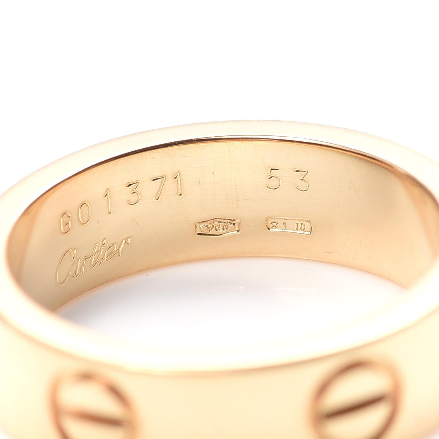 Cartier 18K Yellow Gold 5.5mm LOVE Ring 53 6.25 5 of 5