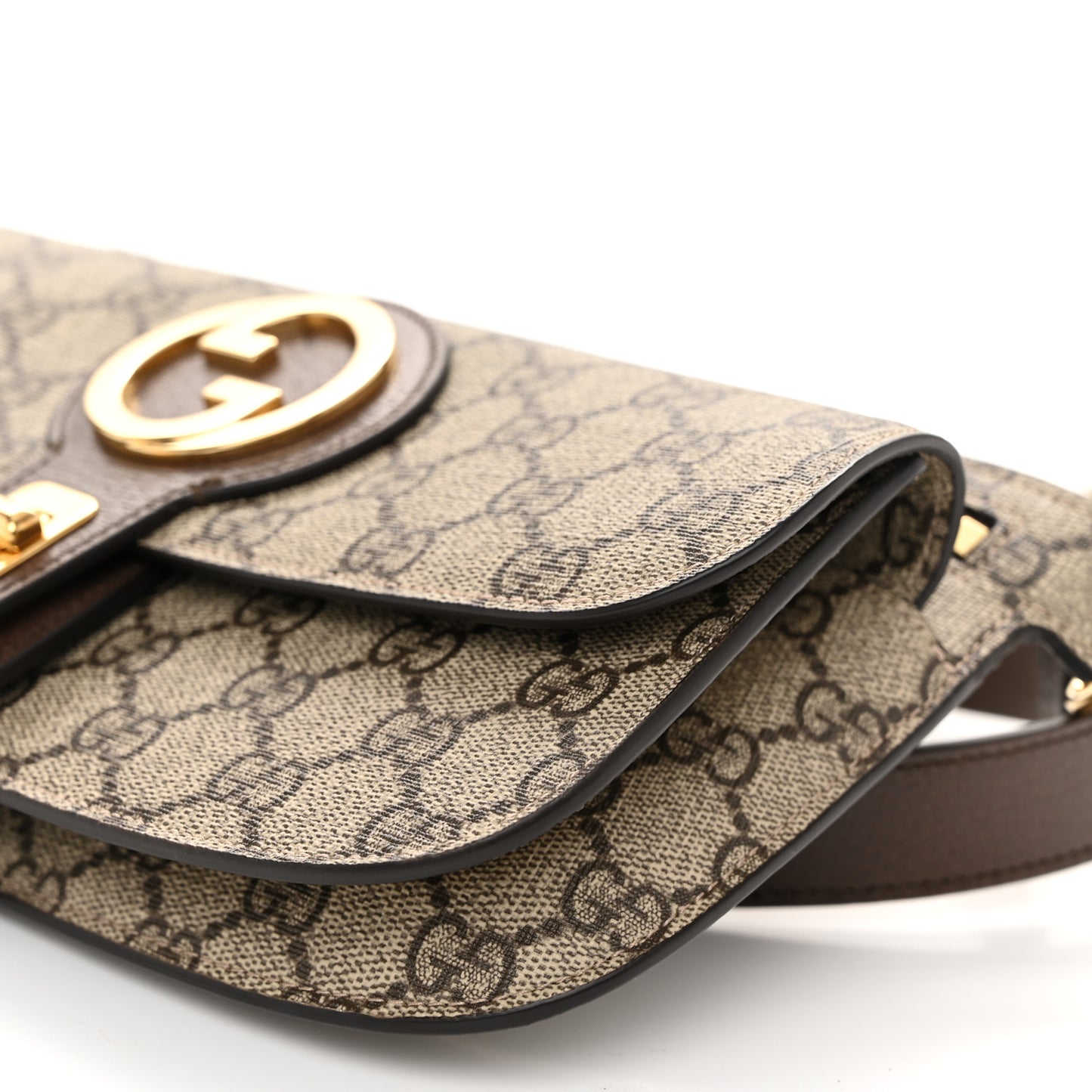 GG Supreme Monogram Textured Dollar Calfskin Blondie Belt Bag Beige Ebony New Acero