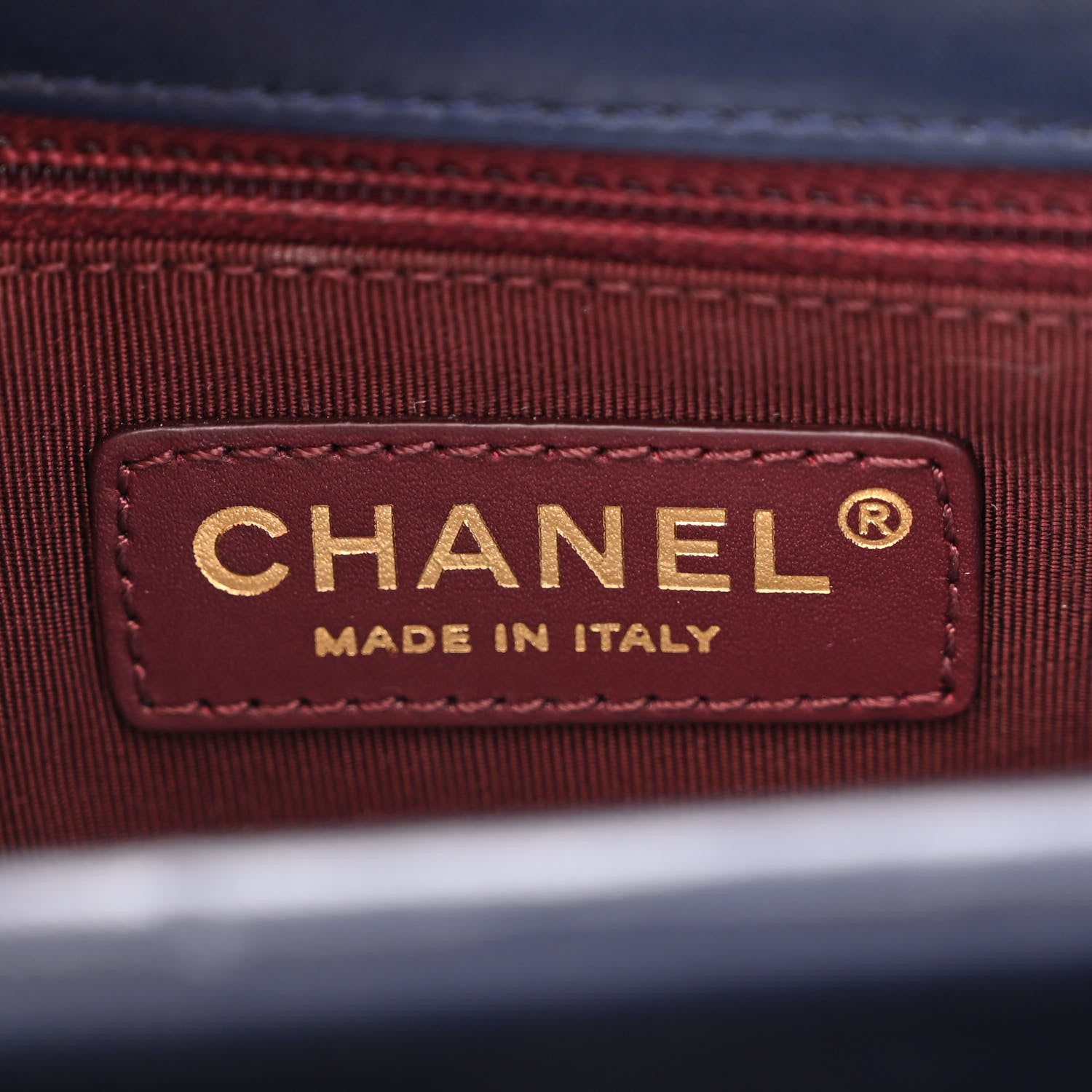 Chanel Lambskin Quilted Gold Metal Lock Flap Navy 6 of 12