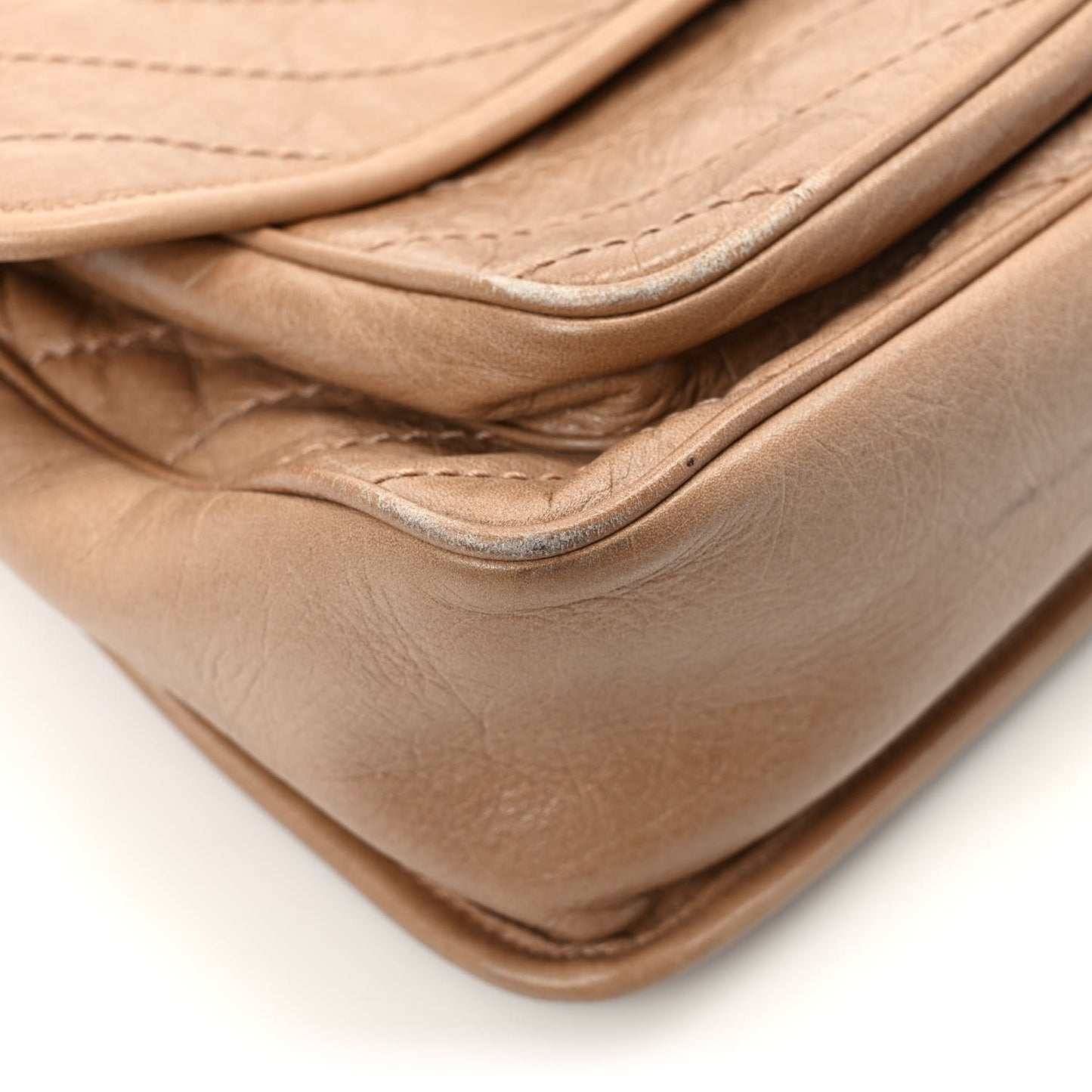 Crinkled Calfskin Matelasse Monogram Medium Niki Chain Satchel Dark Toffee