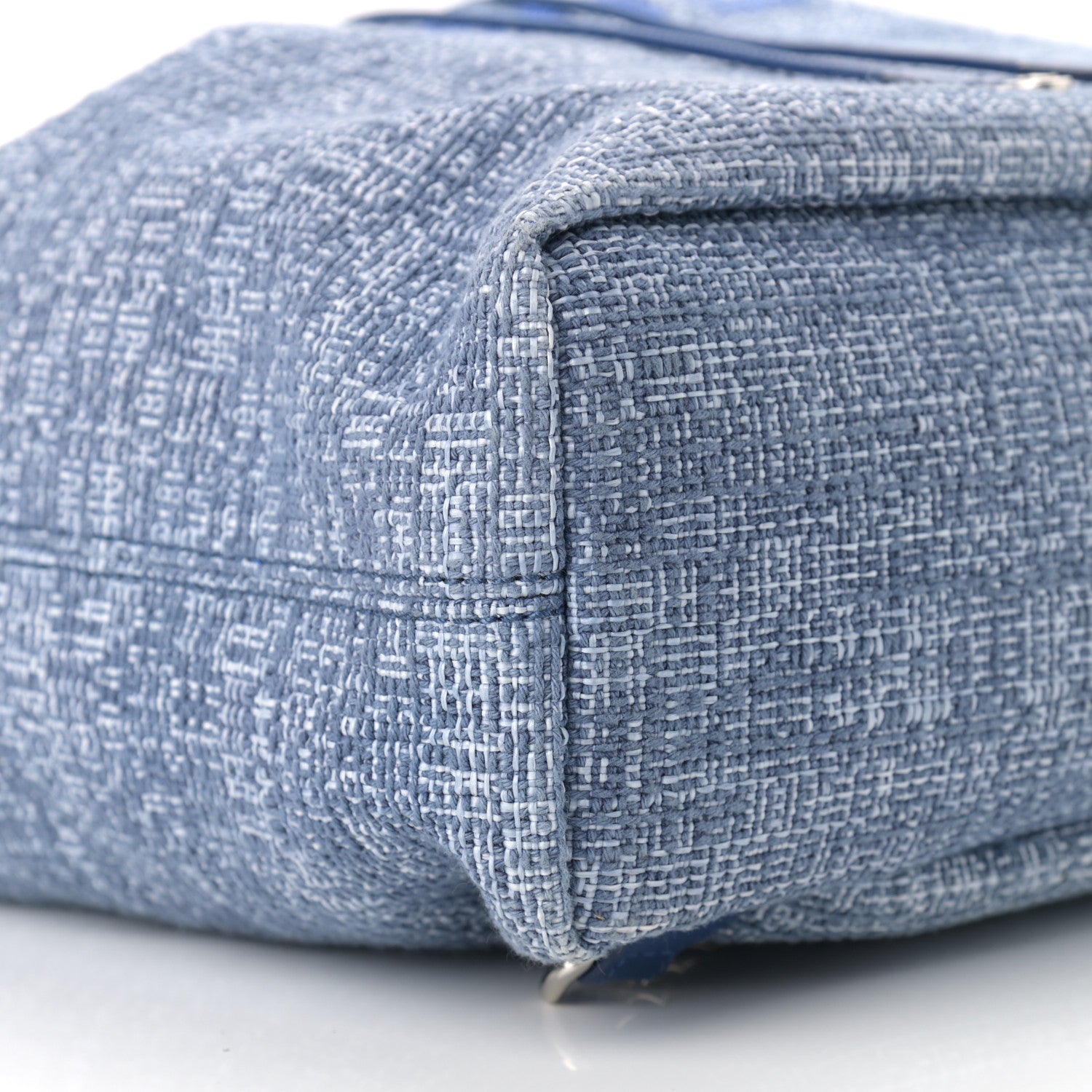 Chanel Canvas Large Deauville Backpack Blue 9 of 12