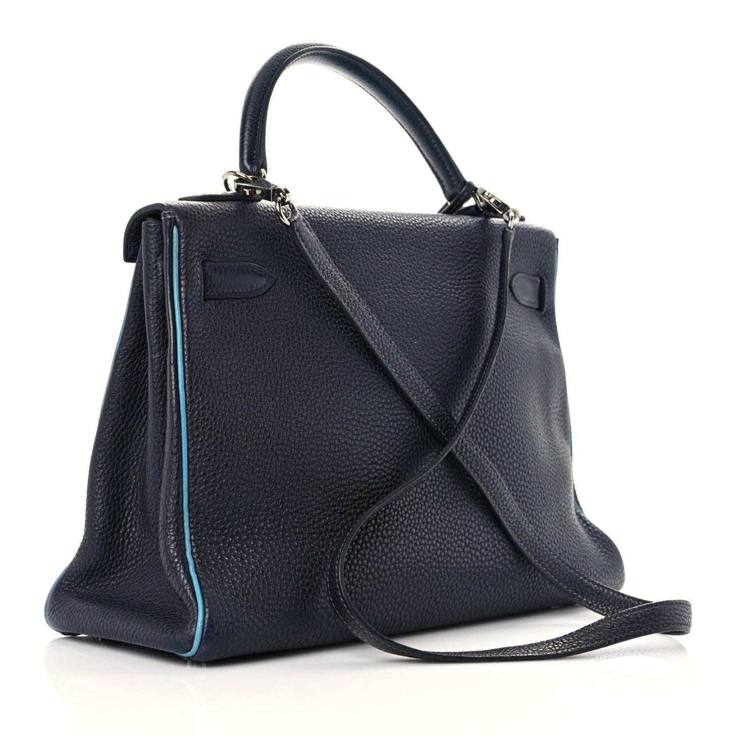 Togo Bi-Color Kelly Retourne 32 Indigo Blue Jean