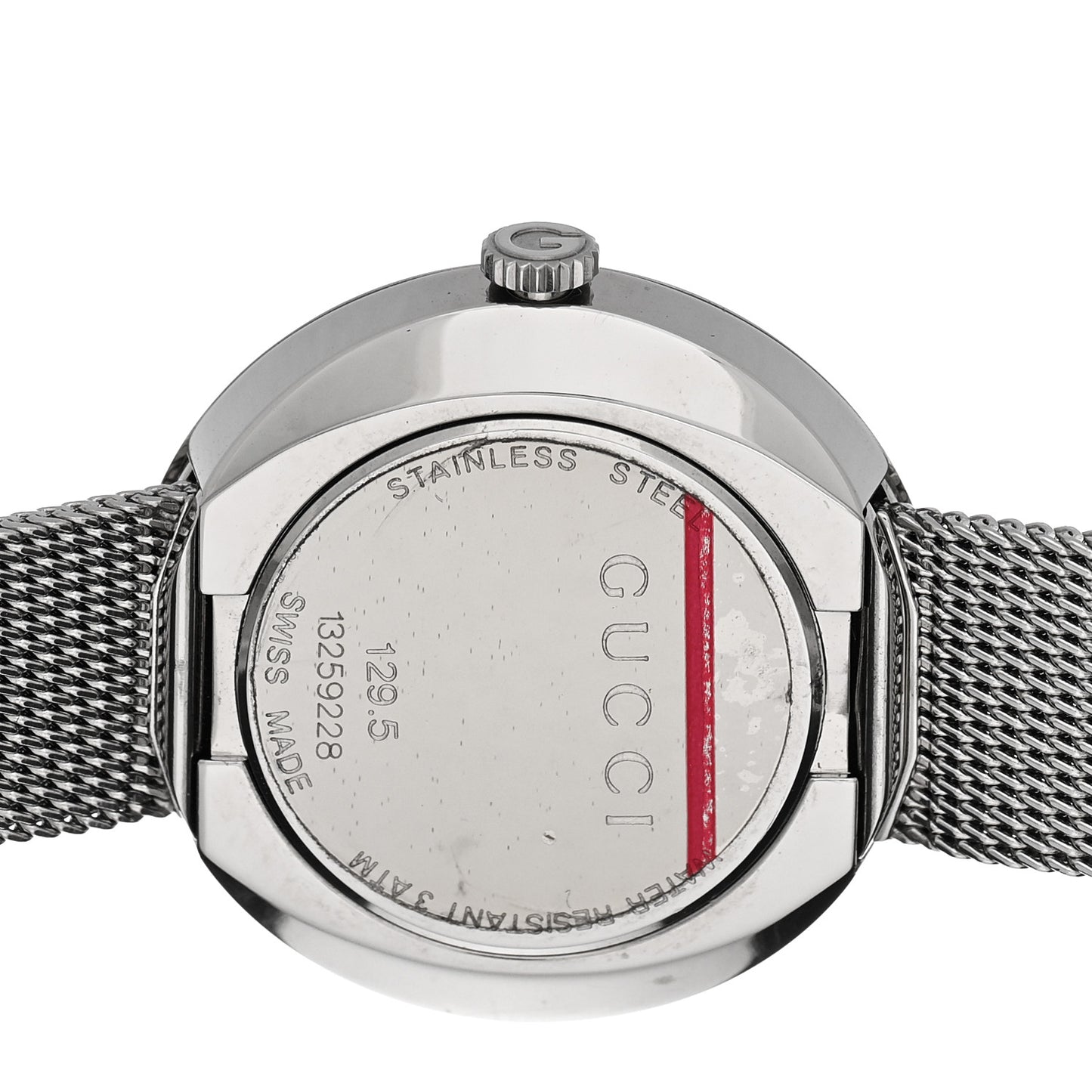 Stainless Steel Diamond Mother of Pearl 27mm U-Play Mesh Quartz Watch