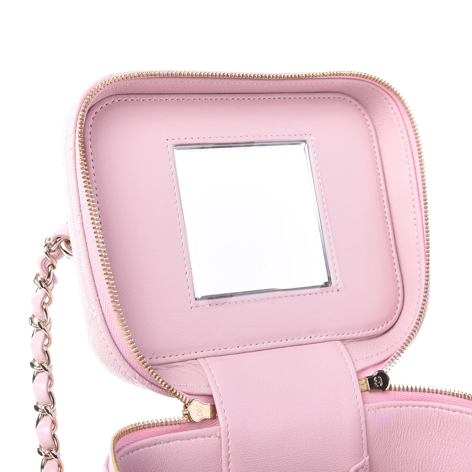 Chanel Caviar Quilted Small Top Handle Vanity Case With Chain Light Pink 6 of 11