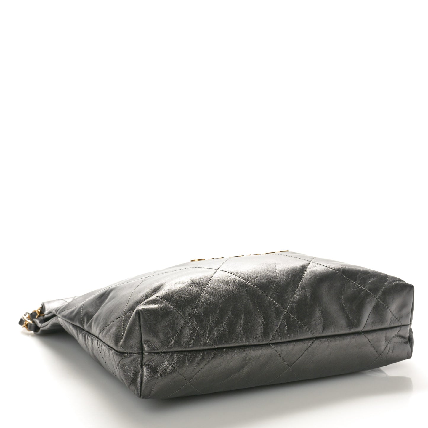 Metallic Calfskin Quilted Small Chanel 22 Ruthenium