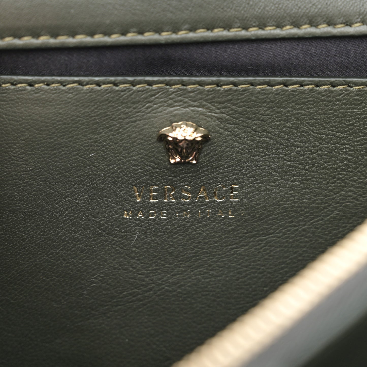 Nappa Embroidered Baroque Palazzo Sultan Shoulder Bag Green