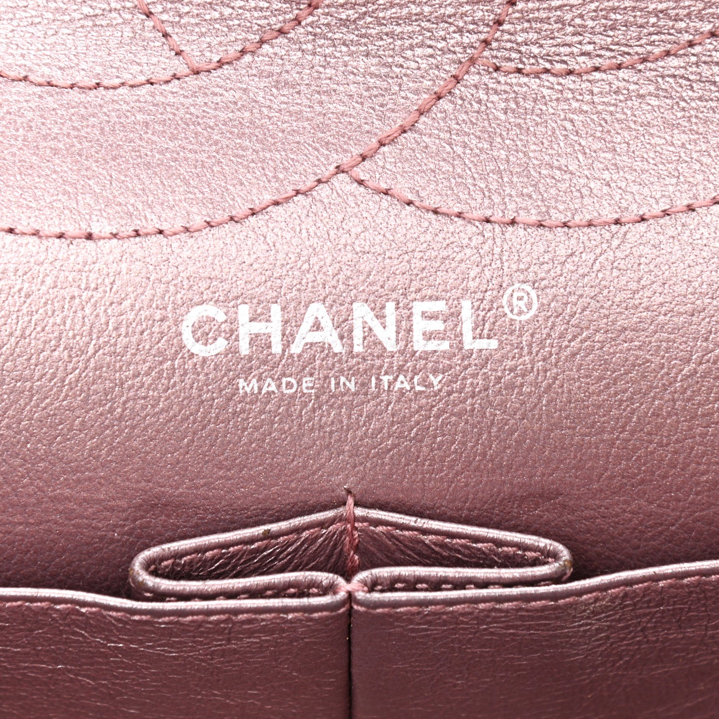 Metallic Aged Calfskin Quilted 2.55 Reissue 227 Flap Rose Fonce
