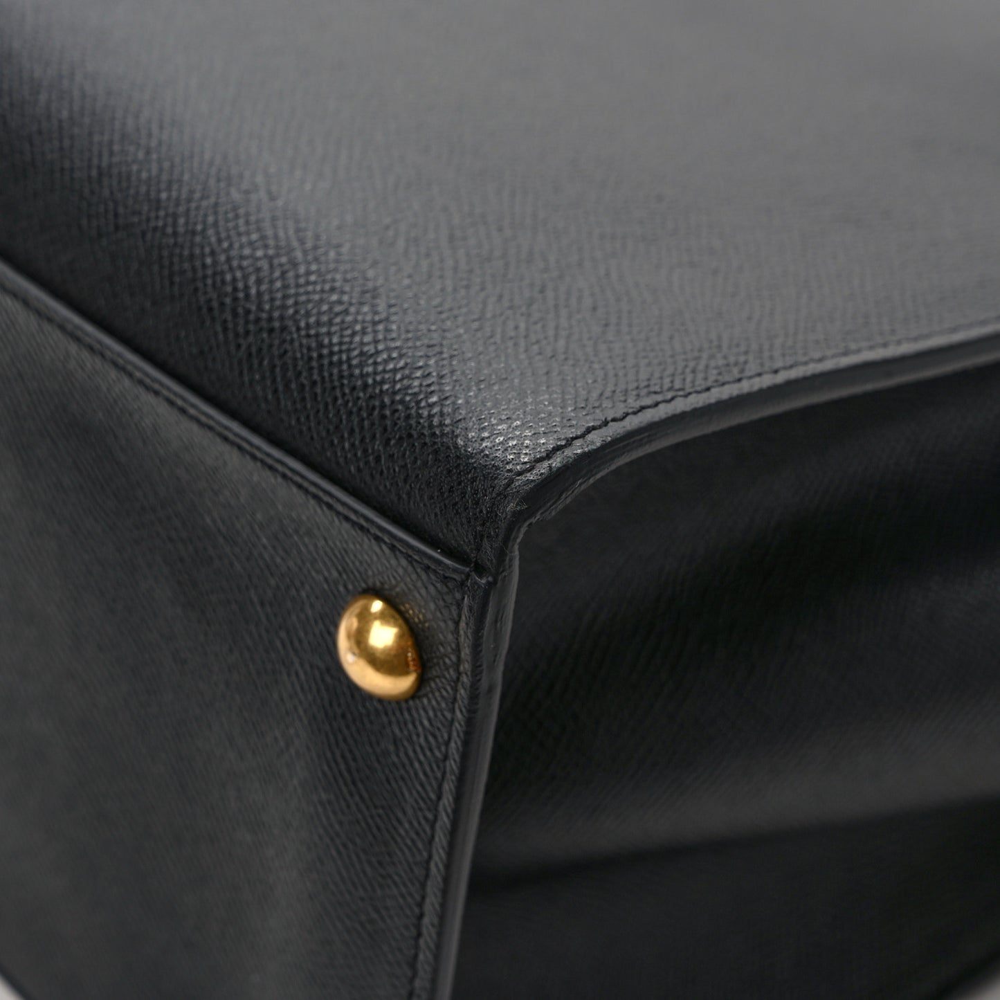 Grainy Calfskin Gemini Tote Black Bonbon
