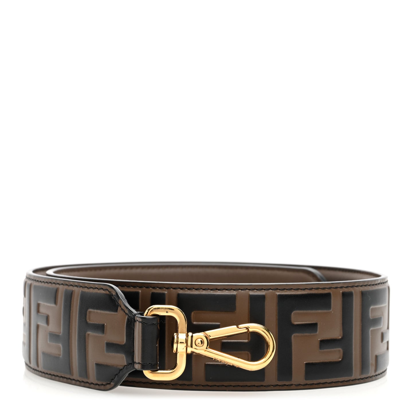 Vitello Century Bi-Color FF 1974 Embossed Strap You Maya Black