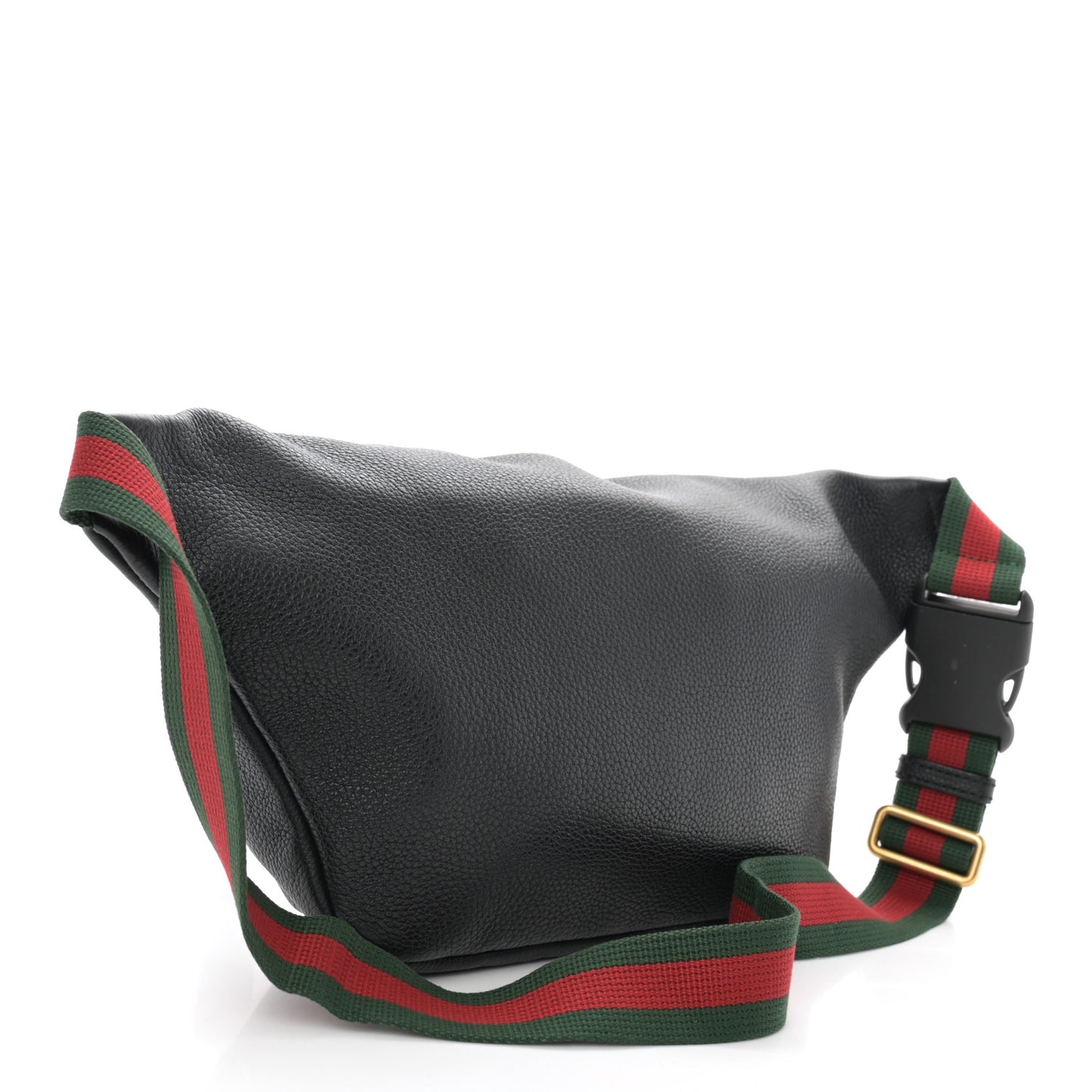 Grained Calfskin Logo Belt Bag Black