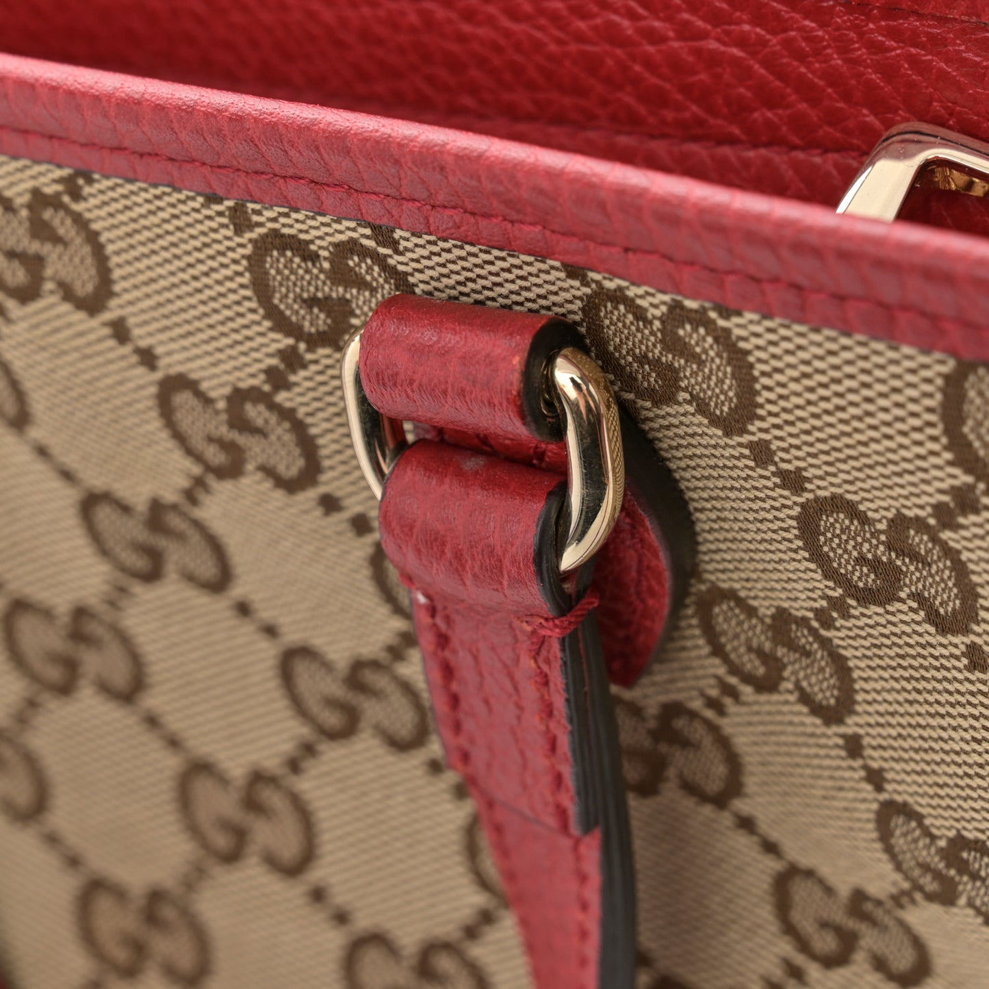 Monogram Small Bree Tote Red