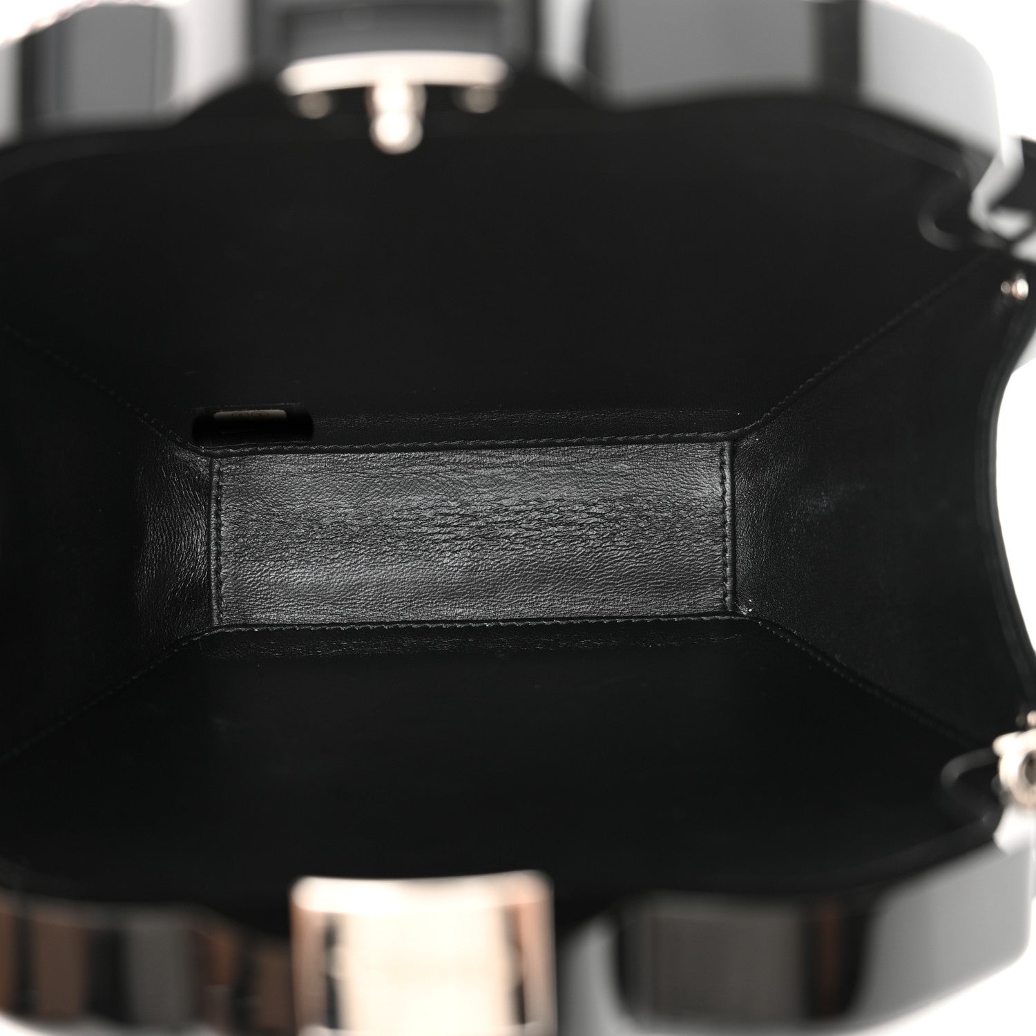 Chanel Plexiglass Strass Camellia Minaudiere Clutch Pink Black Multicolor 5 of 11