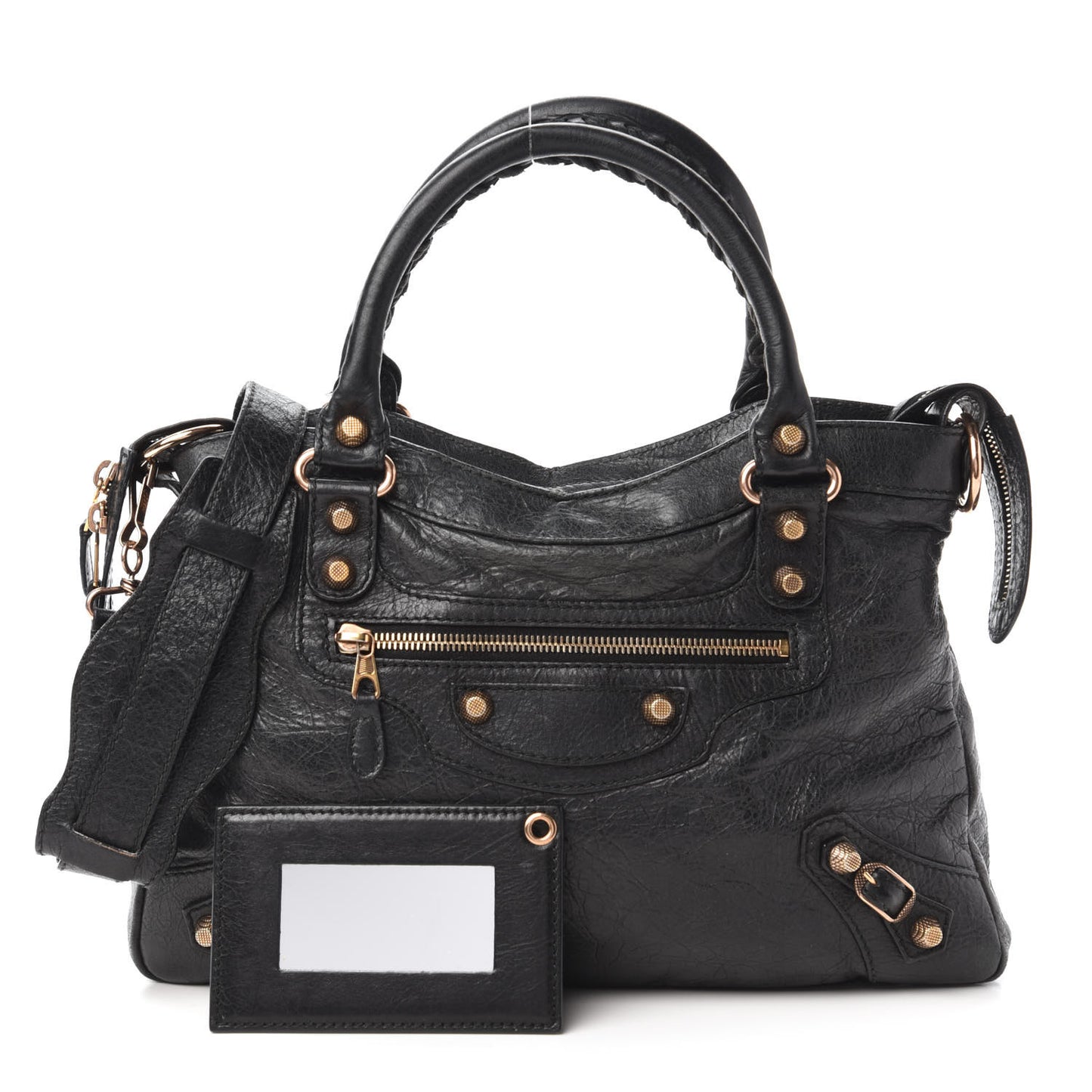 Agneau Giant 12 Rose Gold Hardware Town Black