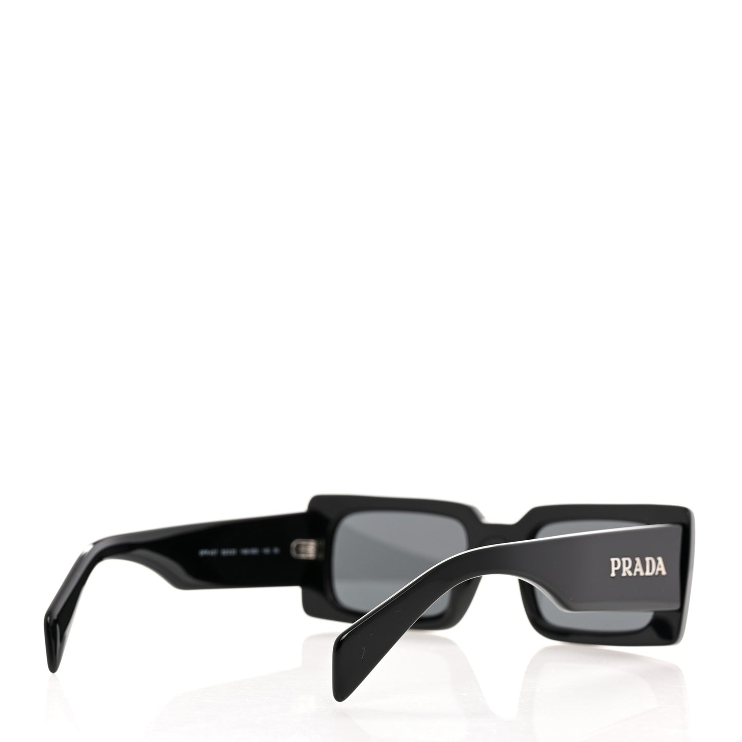 Acetate Sunglasses with Prada Logo SPR A07 Slate Gray
