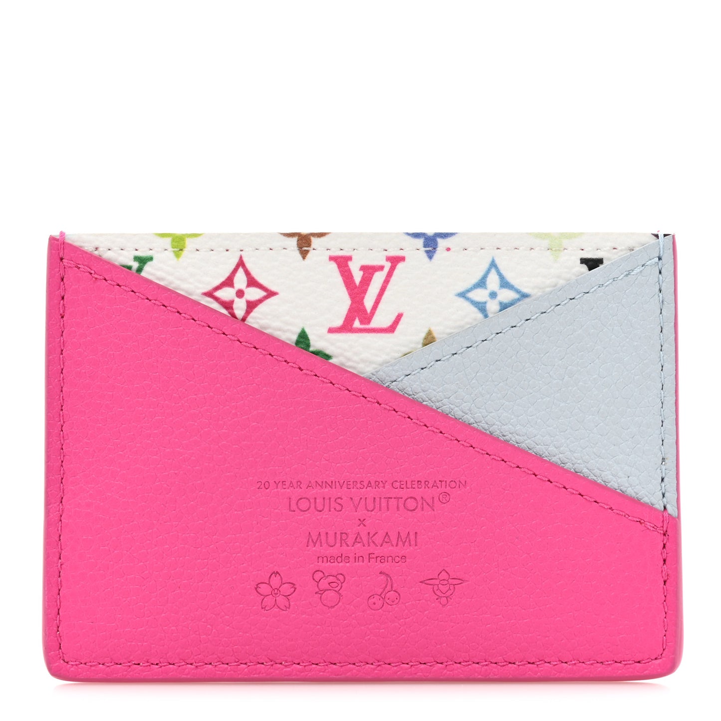 LV X TM Monogram Multicolor Criss-Cross Card Holder Kawaii Pink