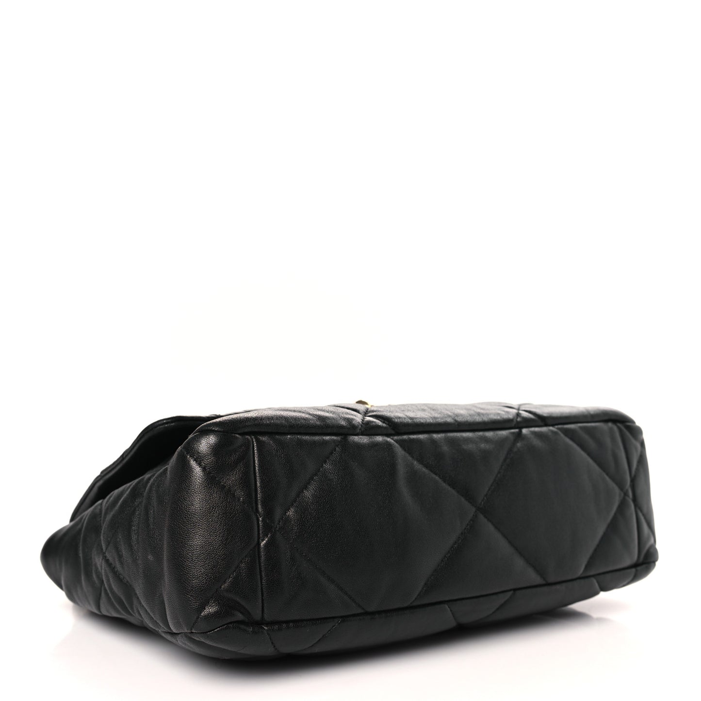 Lambskin Quilted Large Chanel 19 Flap Black