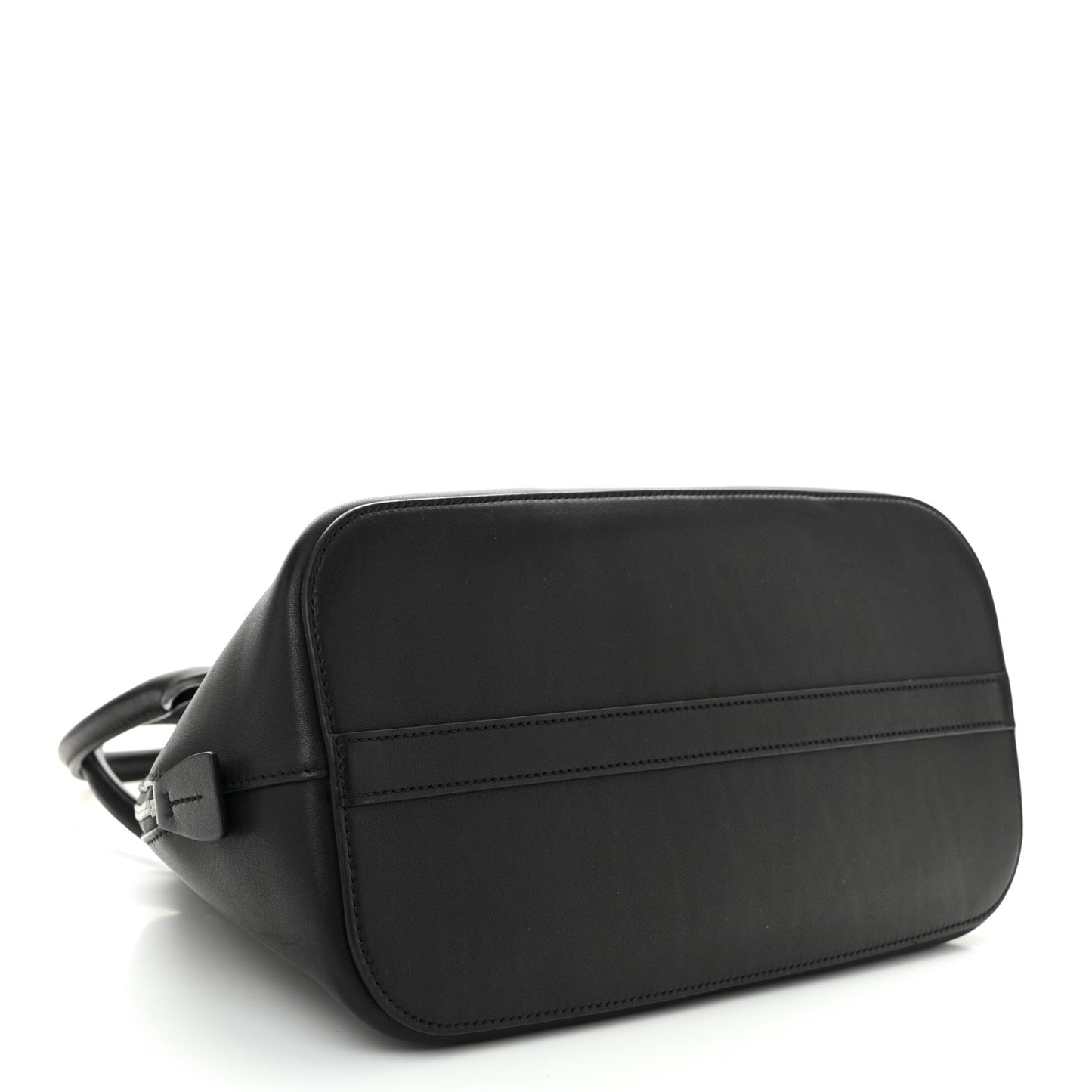 Polished Saddle Calfskin Medium Devon Bag Black