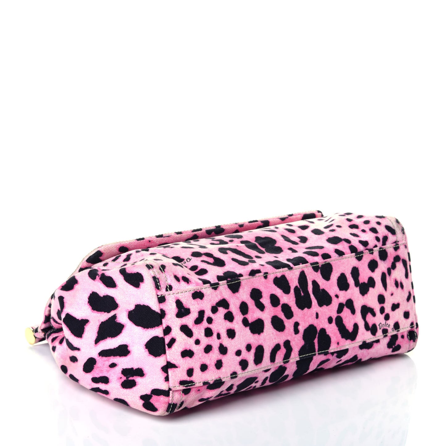 Denim Leopard Print Large Miss Sicily Satchel Pink