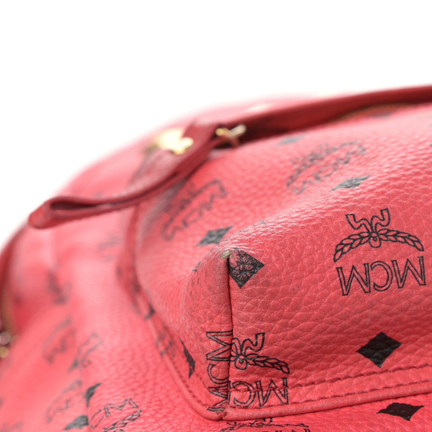 MCM Visetos Medium Sprinkle Stud Stark Backpack Corail 11 of 17