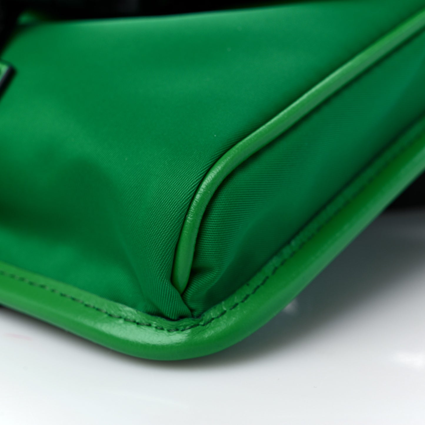 Nylon Palazzo Medusa Crossbody Messenger Bag Green Water