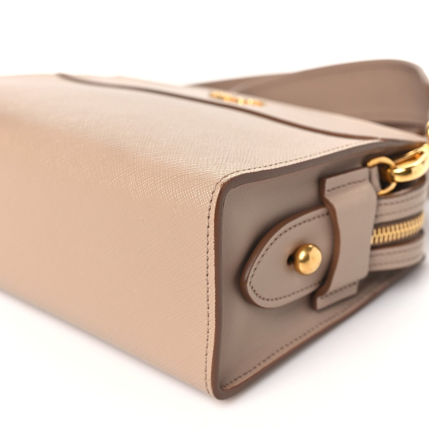 Saffiano Soft Calfskin Bandoliera Bag Cammeo