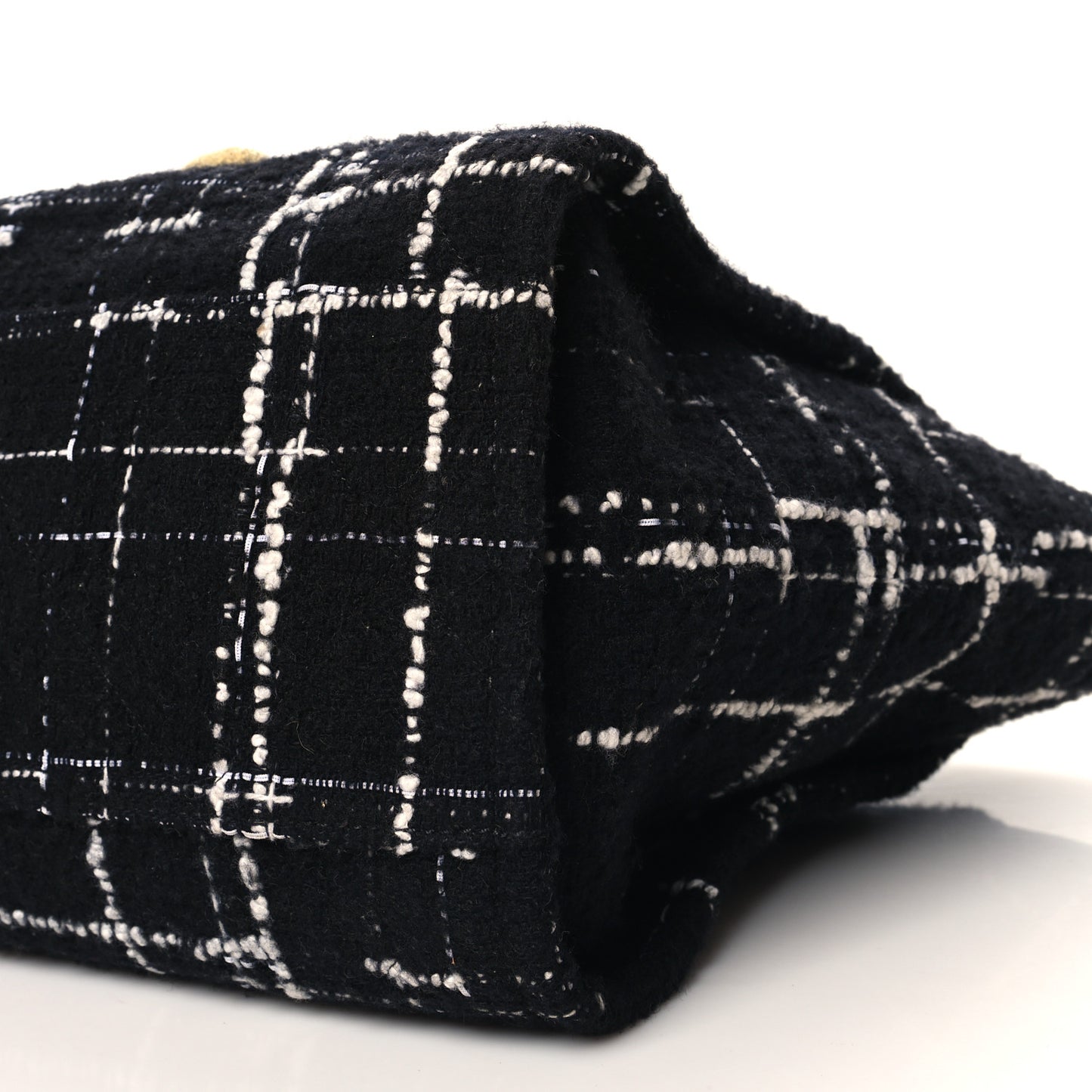 Tweed Medium Deauville Tote Black White Multicolor