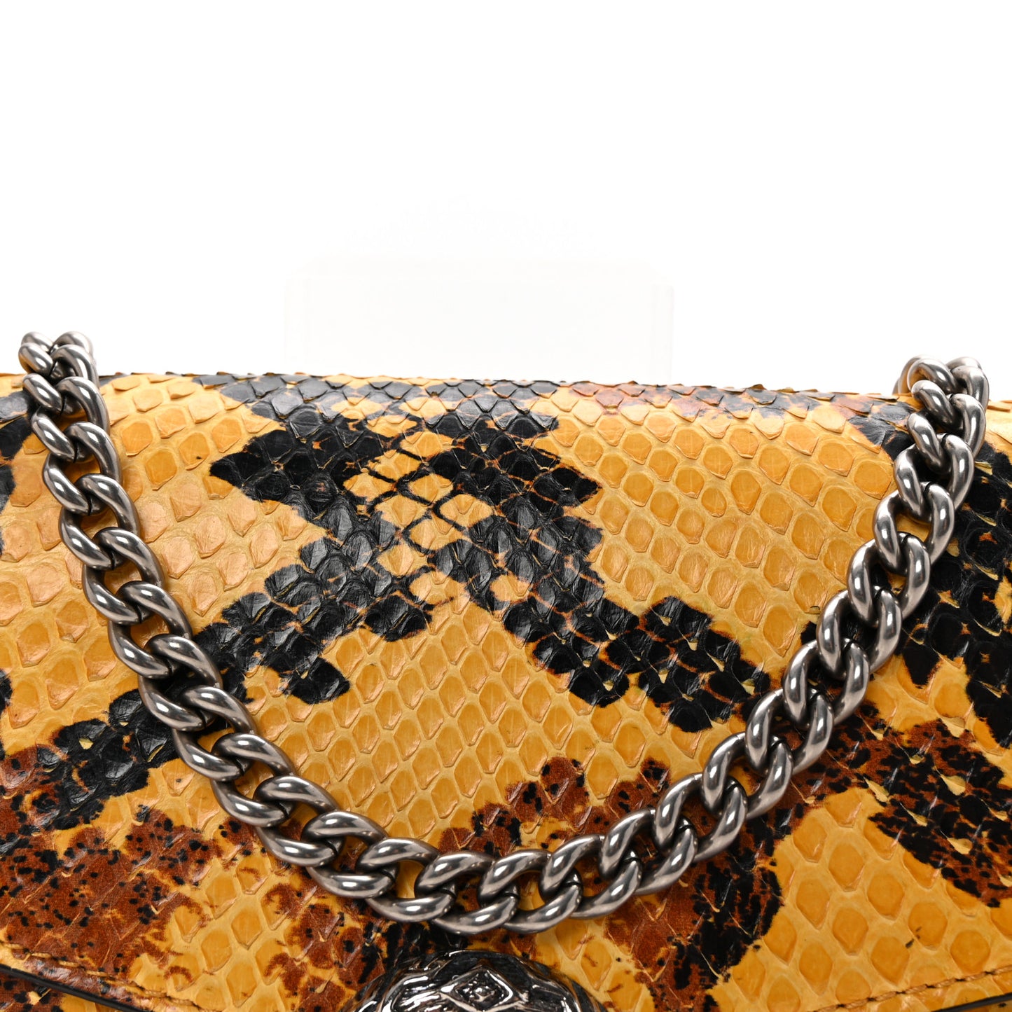 Snakeskin Mini Dionysus Chain Wallet Multicolor