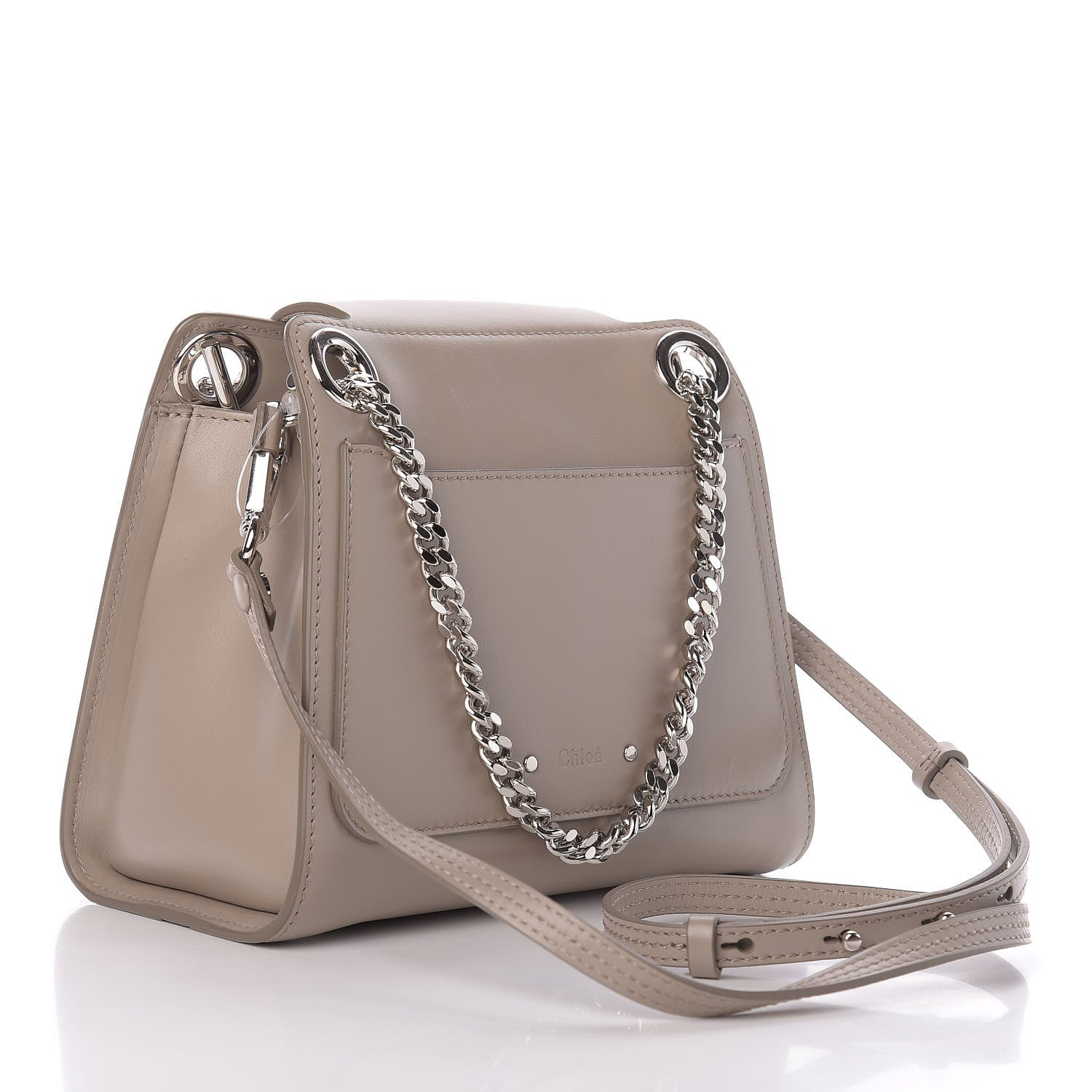 Chloe Shiny Calfskin Mini Annie Shoulder Bag Motty Grey 2 of 14