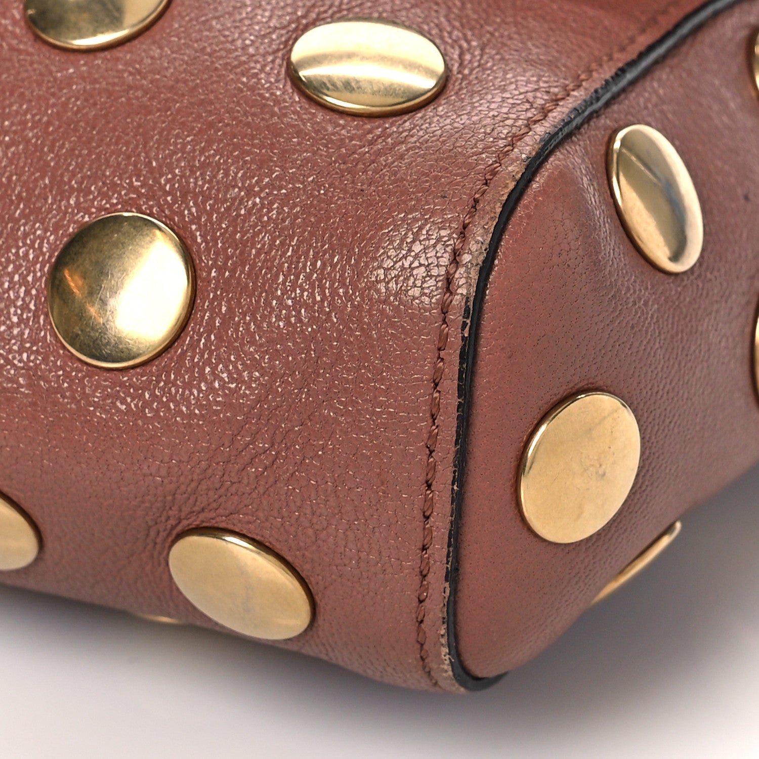 Marc Jacobs Goatskin Grommet Gotham Eyelet Shoulder Bag Beige 8 of 12