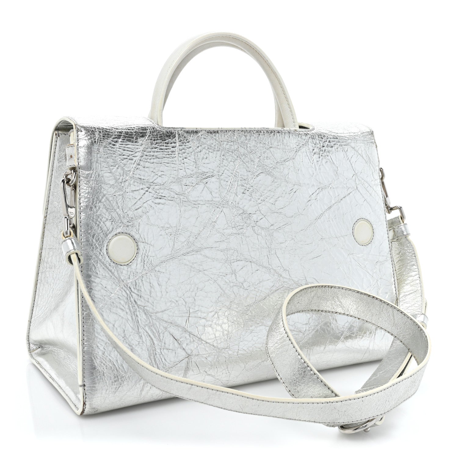 Christian Dior Metallic Calfskin Medium Diorever Flap Silver 3 of 21
