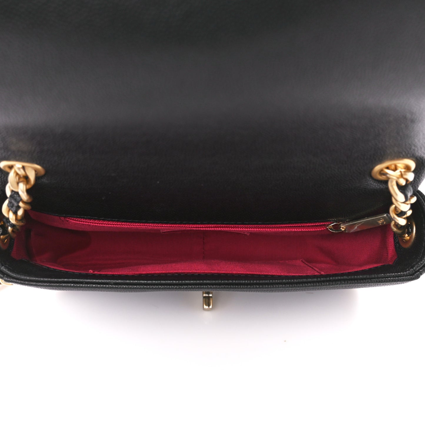 Caviar Quilted Small Fashion Therapy Flap Bag Black