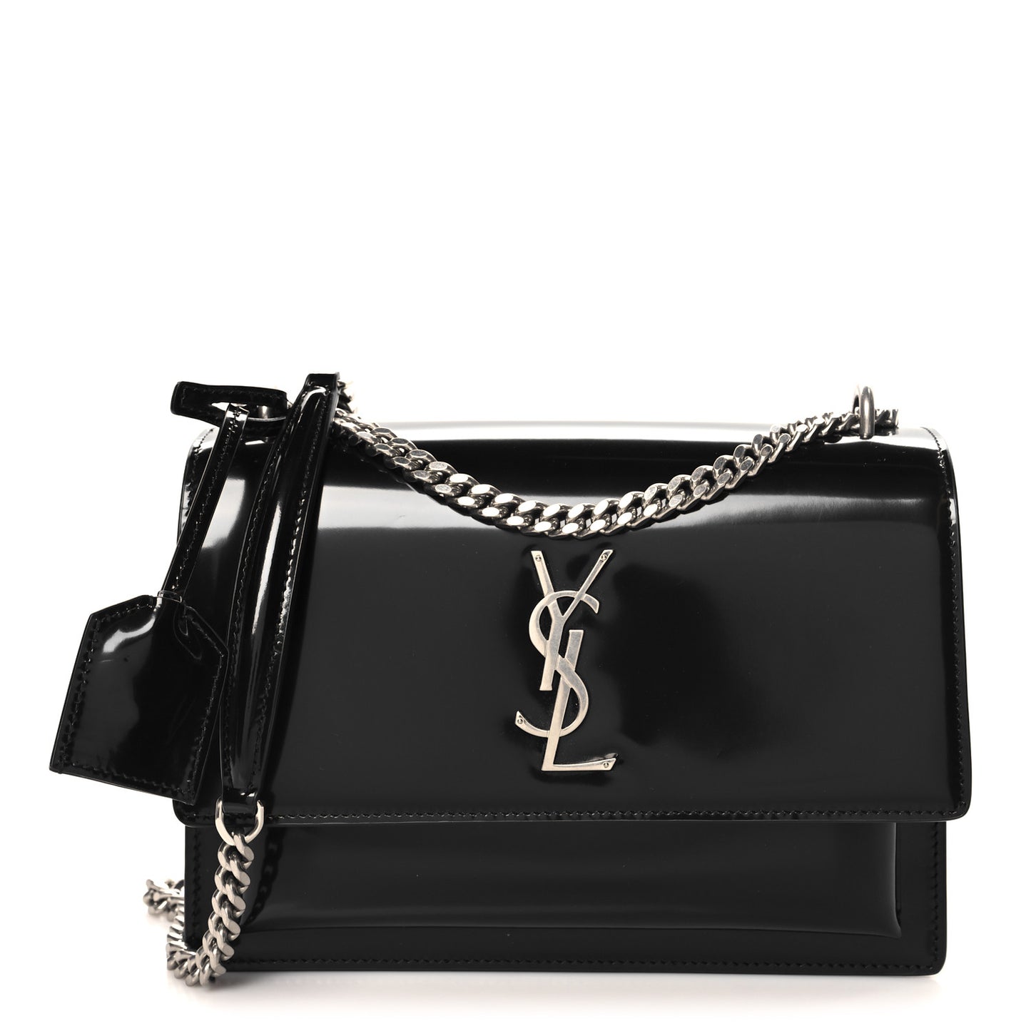 Glazed Calfskin Medium Monogram Sunset Black